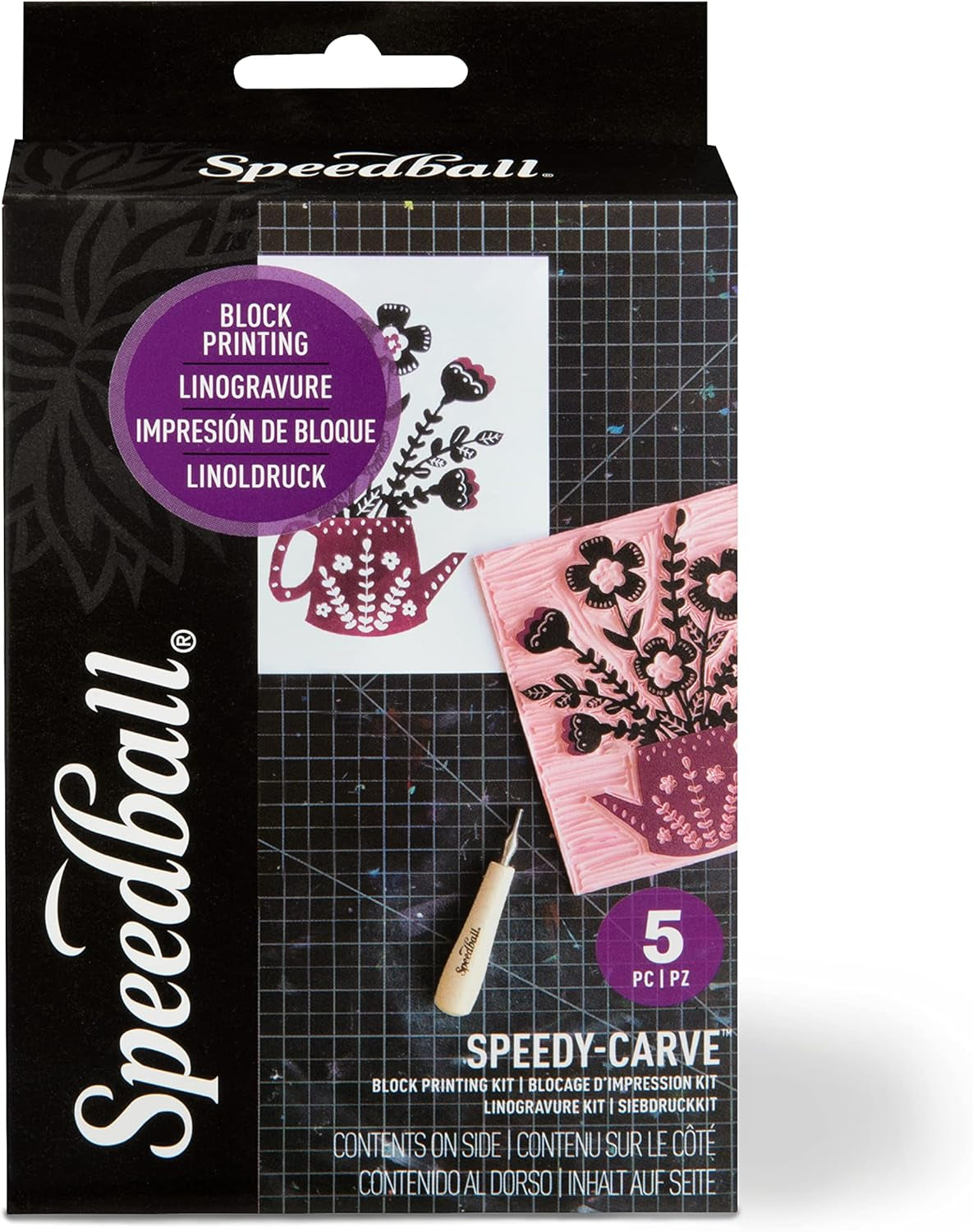 Speedball Art Products SB4100 Speedy-Carve Rubber Stamp Making Kit – Great Starter for Beginners