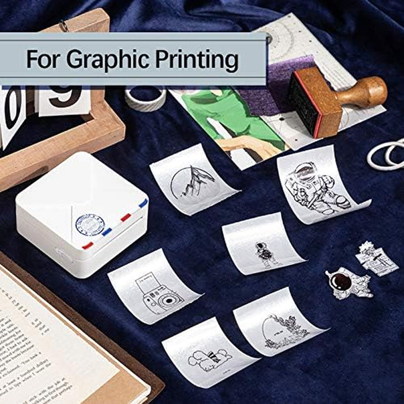 Phomemo M02/M02 Pro/M02S/M03/M03As/M04S Pocket Printer Paper- Transparent/Silver/Gold Glitter Sticker Paper