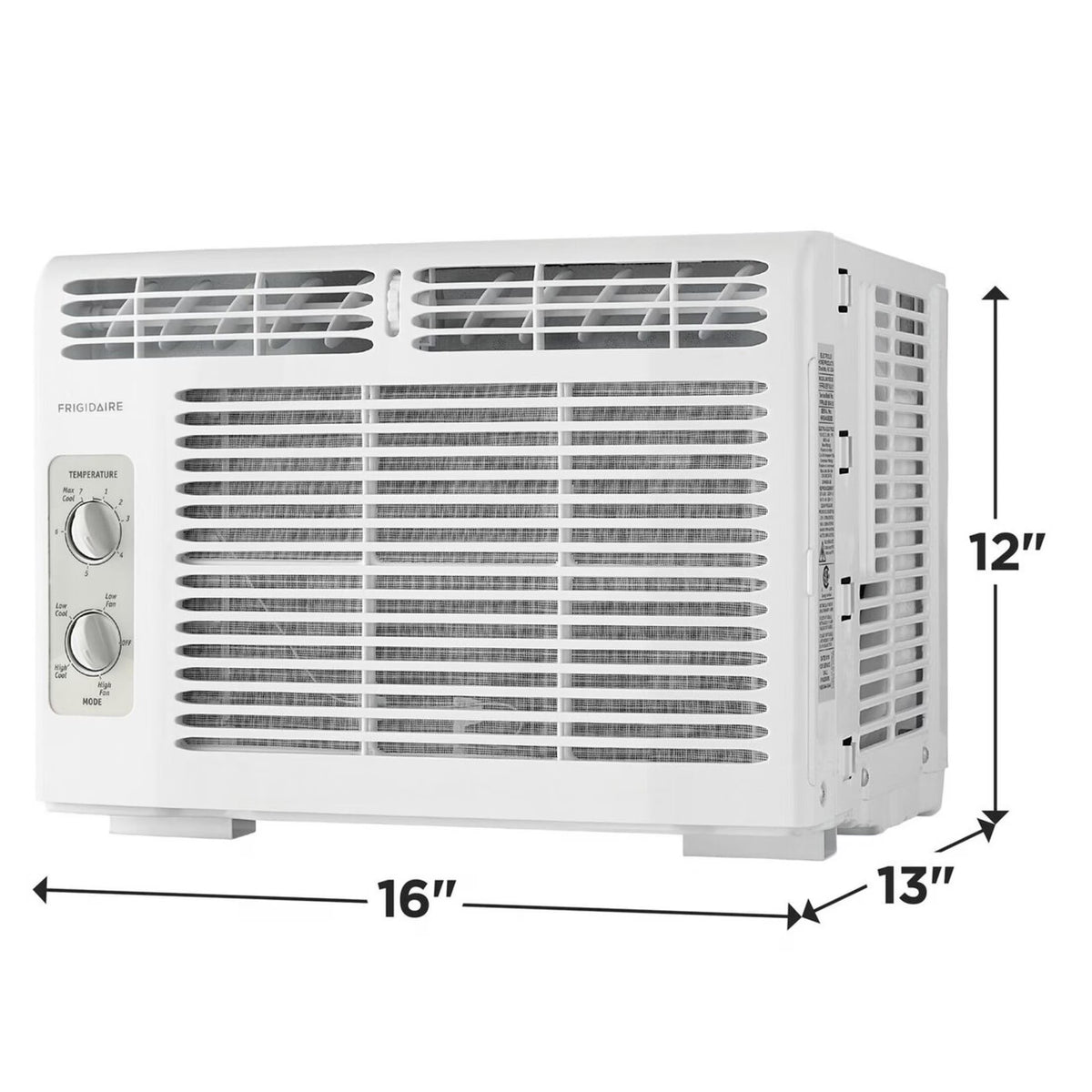 5,000 BTU Window Air Conditioner for Small Rooms, Dial Controls, Quiet Efficient Cooling, Easy Installation