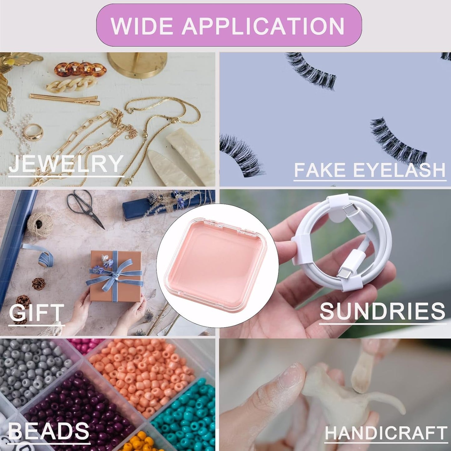 14 Pcs Press on Nail Packaging Box Press on Nail Storage Box for Press Ons with 60 Pcs Adhesive Double Sided Tape for Fake Nail Storage Case Nail Display Nail Salon Supplies Nail Art Nail Business