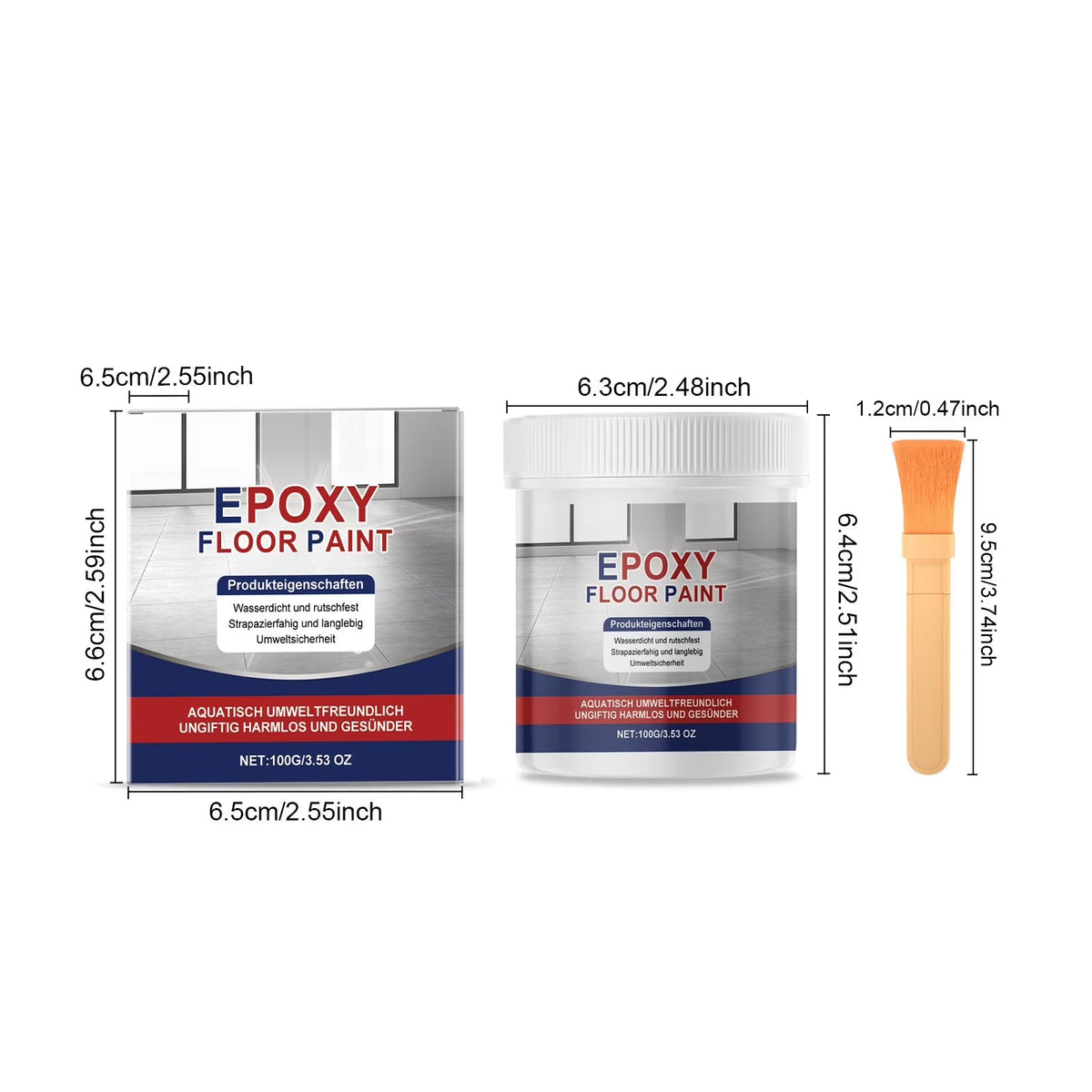High-Gloss Marble Effect Epoxy Floor Coating,Epoxy Floor Paint for Garage,Self-Leveling Concrete Floor Paint, Quick-Dry Non-Slip Wear-Resistant Basement Waterproof Water-Based Paint