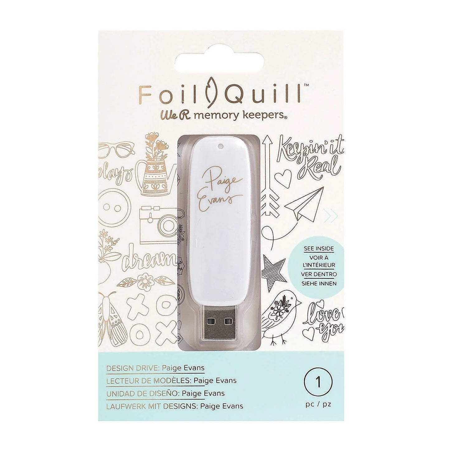 We R Memory Keepers® Designs USB Artwork Drive - Paige Evans, Craft Supplies, Party Supplies, 1 Pieces