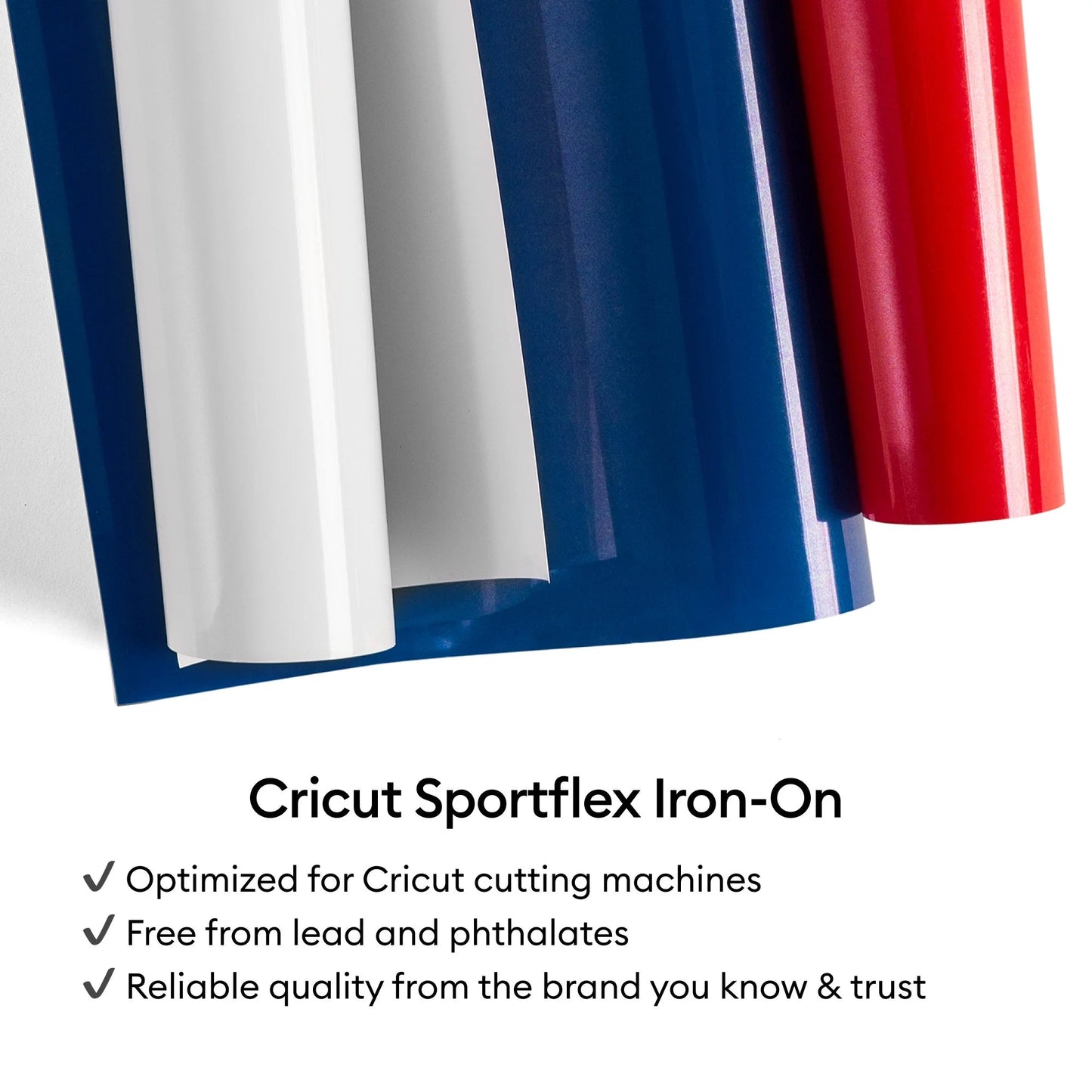 Cricut Sportflex Iron-On, White, 11.8 X24, Roll