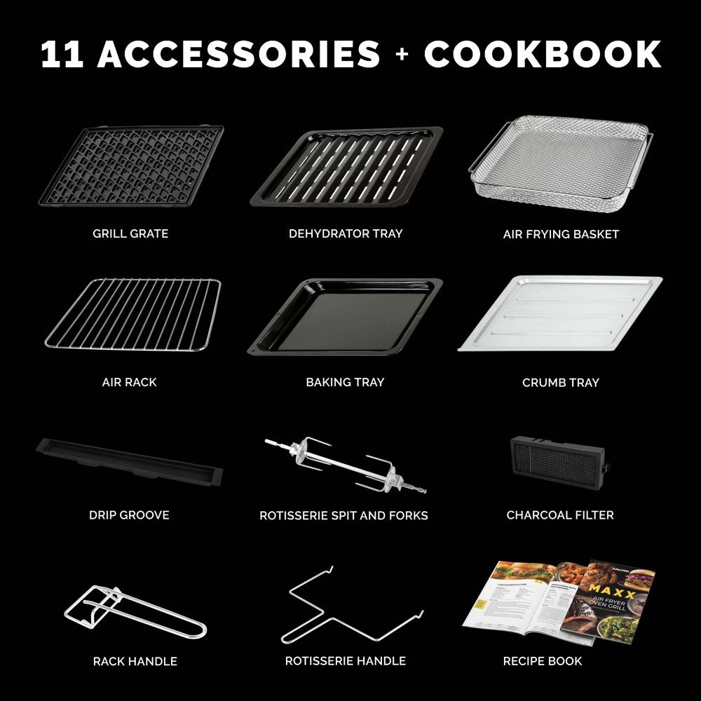 Maxx® 26 Qt Digital Air Fryer Oven Grill, Stainless Steel