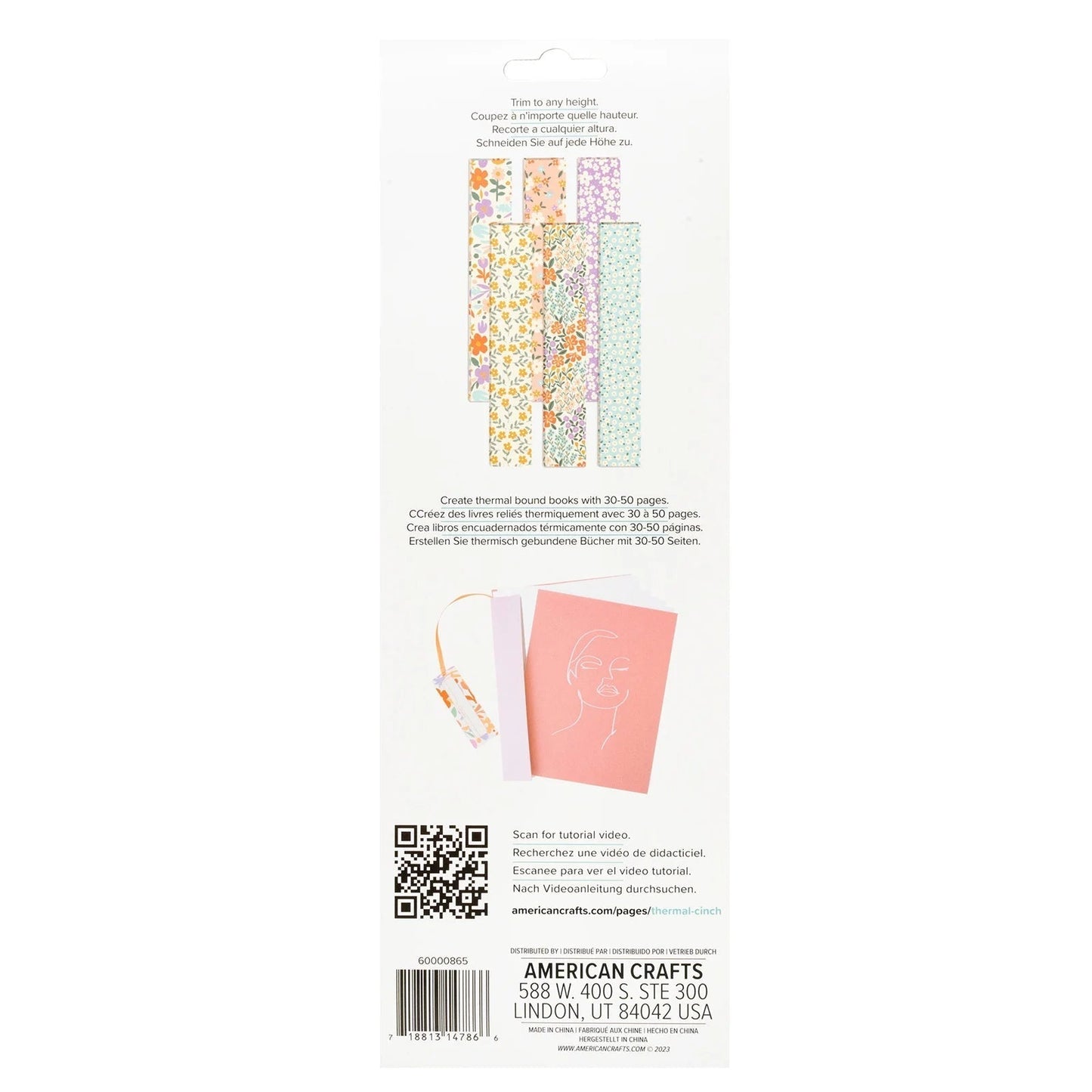 We R Thermal Cinch Binding Spine 6/Pkg-Floral