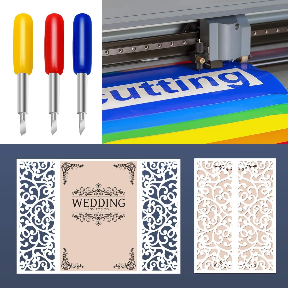 Replacement Blades for Cricut Machines 45° Blade for Cricut, 30°Replacement Blade for Cricut, 60° Deep Blades