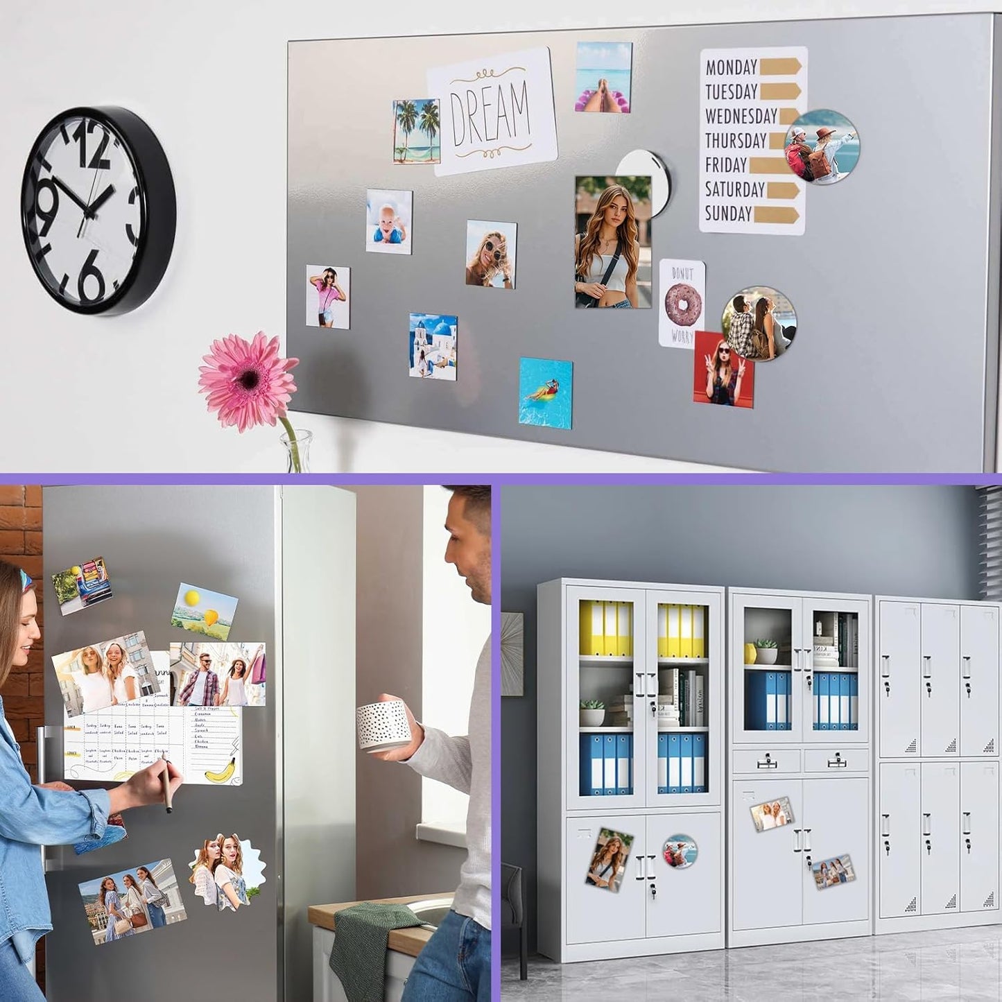 Printable Magnetic Sheets 8.5X11 Inches Matte Magnet Paper Sheet 24 Pcs Non Adhesive Magnetic Paper for Inkjet Printers, Flexible Magnet Photos for DIY Crafts
