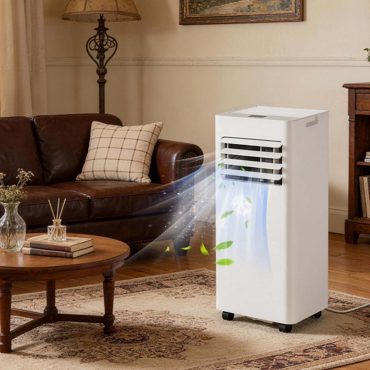 10000 BTU Smart Portable Air Conditioner, 3-In-1 Standing Cooling Unit with App/Remote Control, Cooling, Dehumidifier & Fan Functions, 55Db Quiet Operation for Bedroom & Indoor Rooms