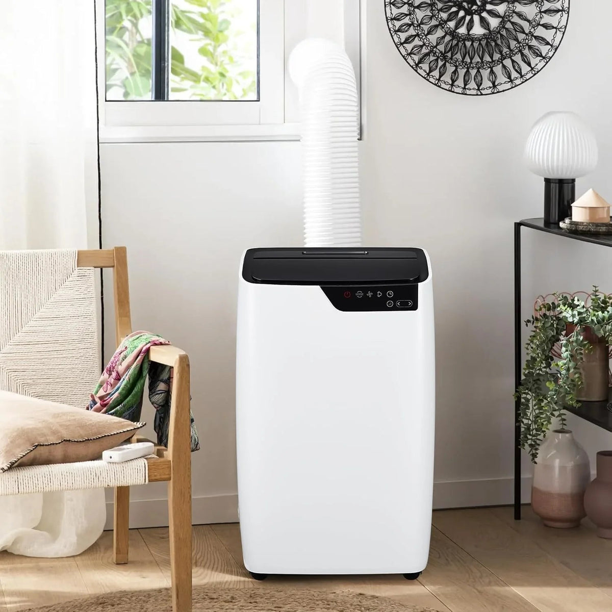 12,000 BTU Portable Air Conditioner Cools up to 750 Sq.Ft, Energy Efficient 3-In-1 Portable AC Unit with Dehumidifier and Fan, Remote Control, 24H Timer & Installation Kits for Large Room
