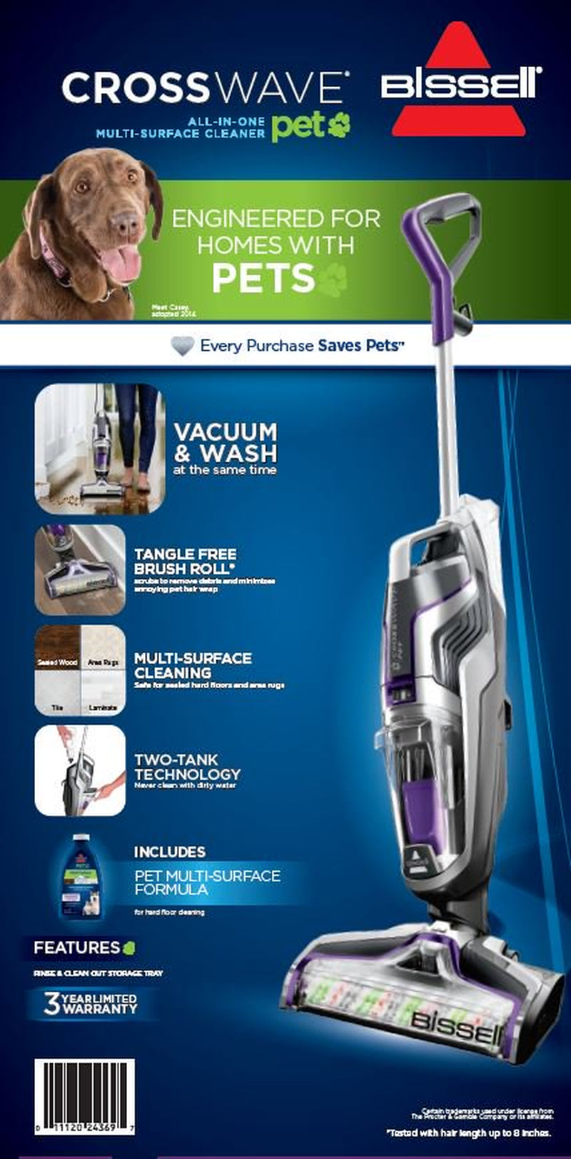 Crosswave Pet Multi-Surface Wet/Dry Vacuum, 2328