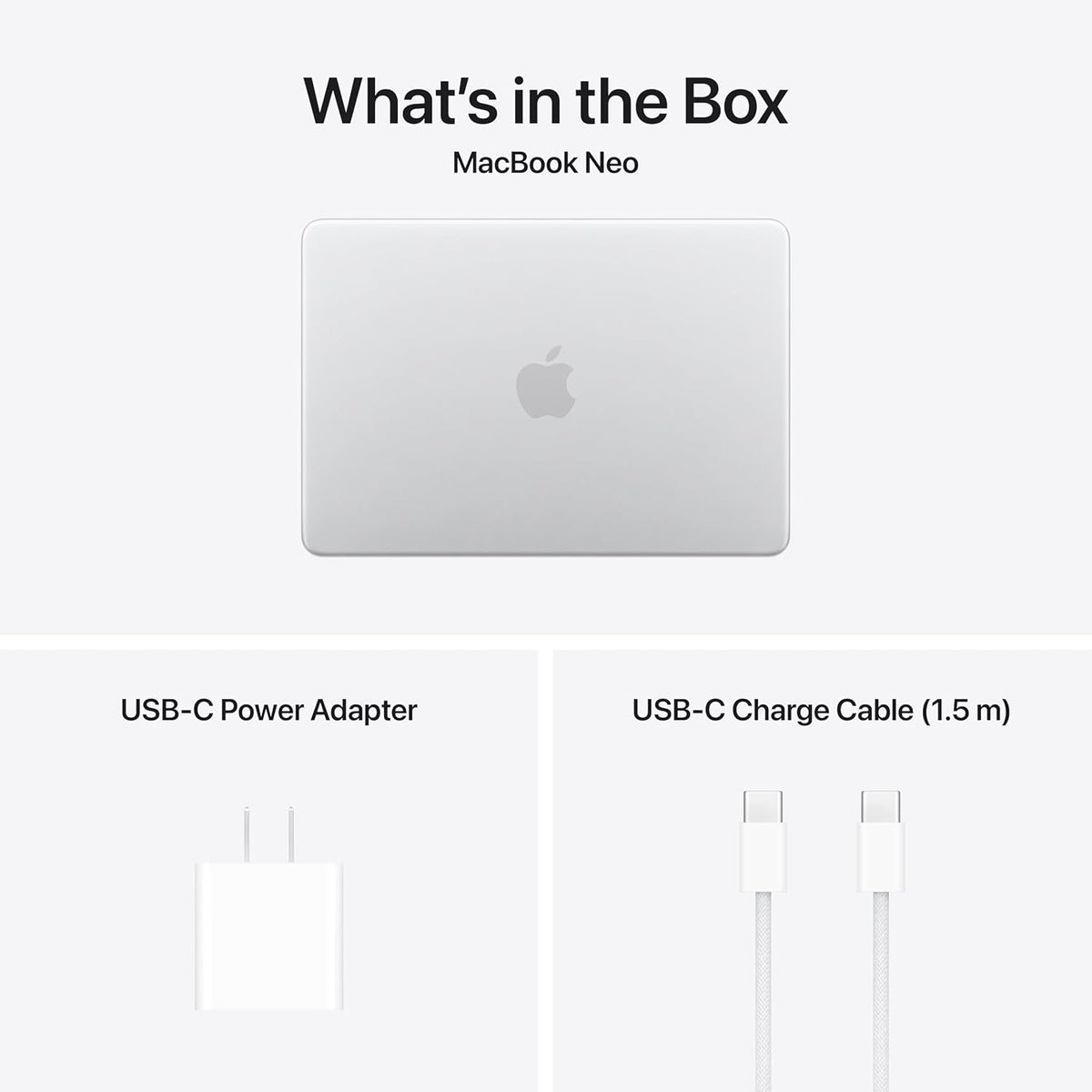 Apple 2026 Macbook Neo 13-Inch Laptop with A18 Pro Chip: Built for AI and Apple Intelligence, Liquid Retina Display, 8GB Unified Memory, 512GB SSD Storage, 1080P Facetime HD Camera, Touch ID; Silver