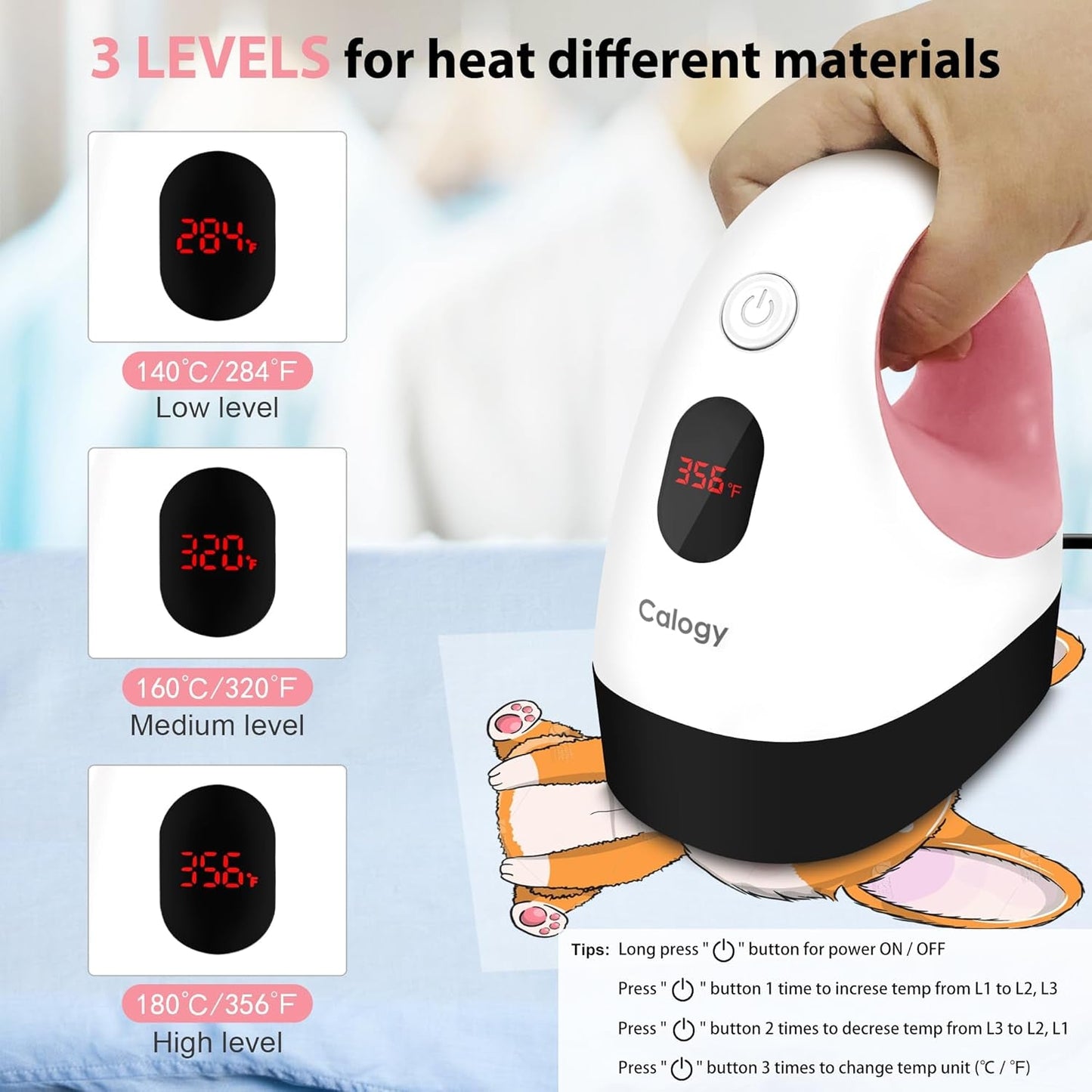Calogy 10X10 & Mini Heat Press Machine Kit with 15X15 Heat Press Mat