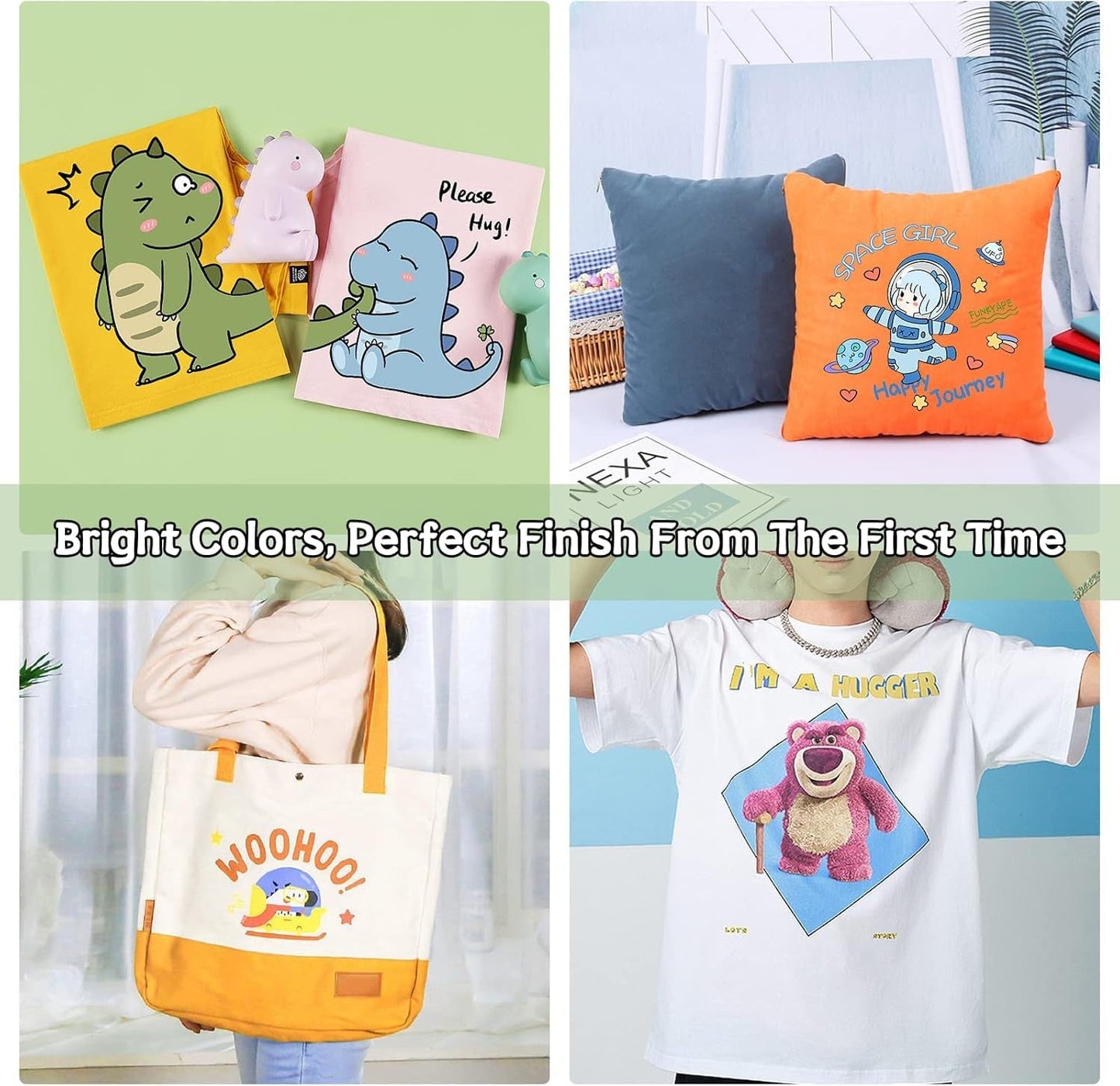 Sublimation Paper 120 Sheets +12" X 20FT Matte Clear HTV Vinyl for Sublimation