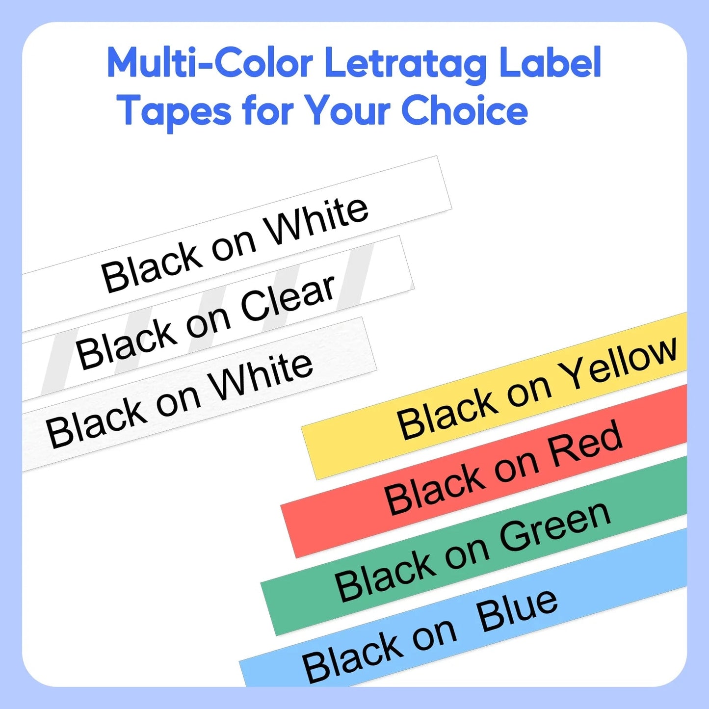 4PK 12Mm 4M Black on White Plastic Label Tape Compatible for Dymo 91331 91201 91221 59422 S0721660 Letratag Printer