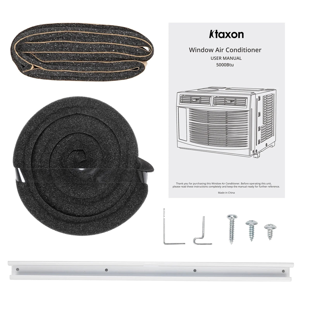 Window Air Conditioner 5000 BTU, 7 Temperature,2 Cooling and Fan Settings,White