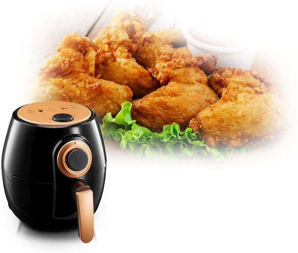 As Seen on TV Air Fryer XL 3.8 Liter with Rapid Air Technology for Oil Free Healthy Cooking Adjustable Temperature Control with Auto Shutoff