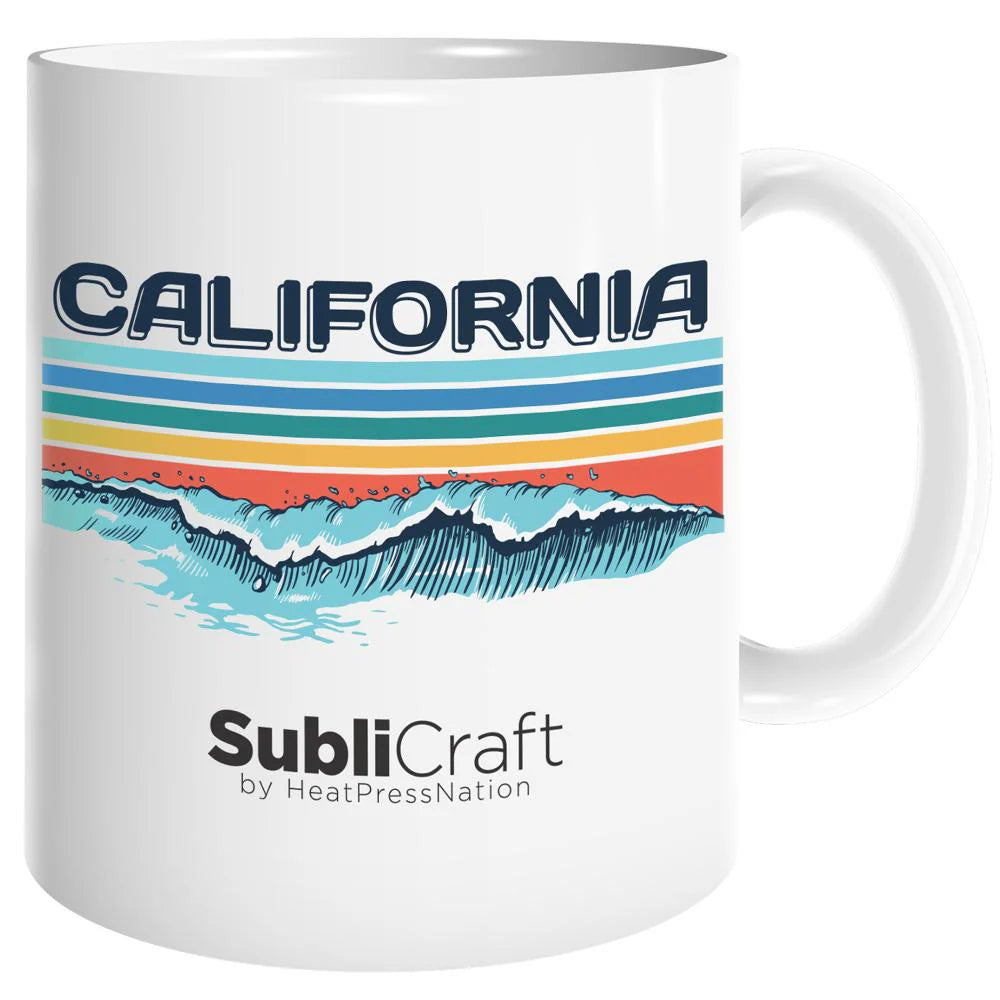 HPN Sublicraft 11 Oz. Sublimation Porcelain Mug - 12 per Case