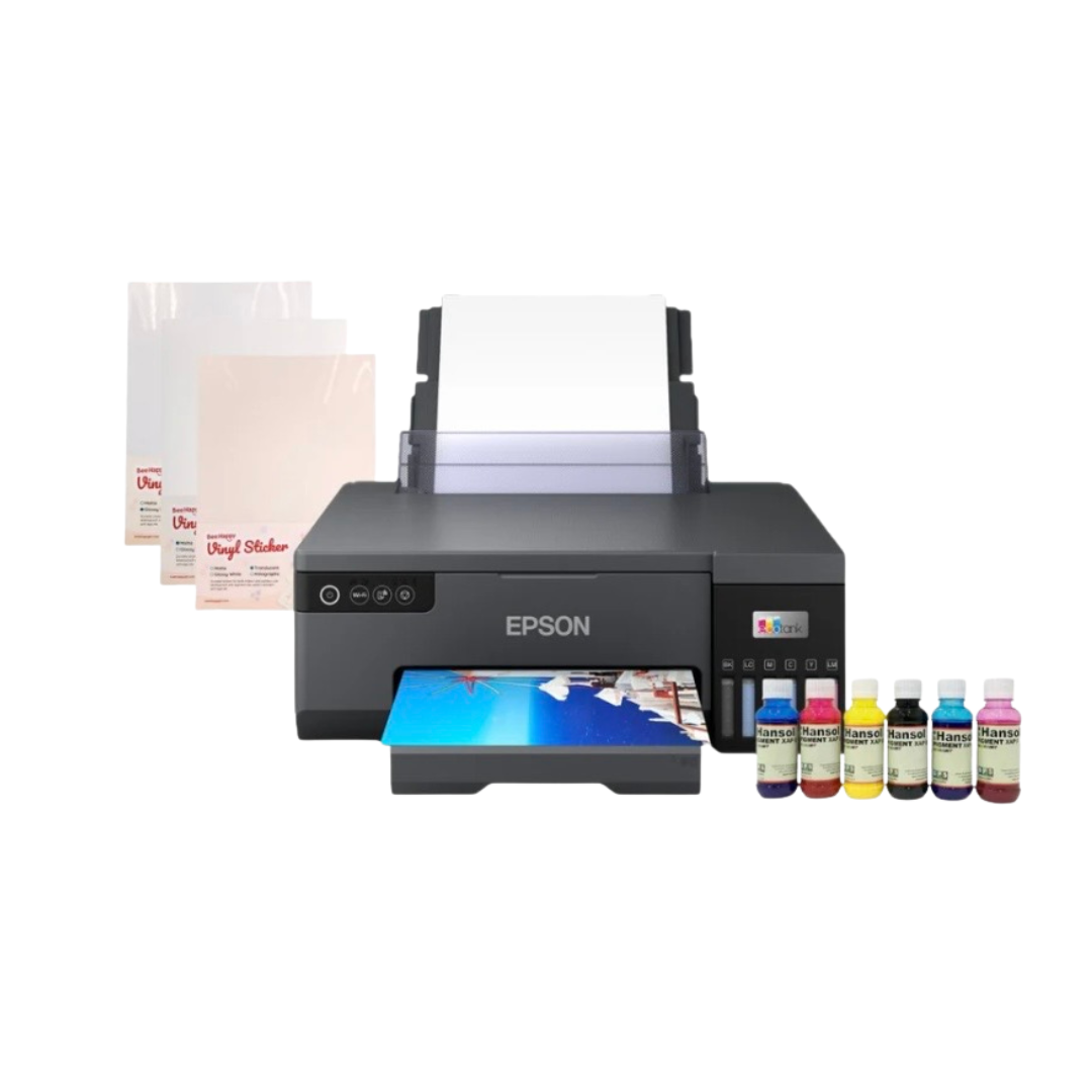 Epson L8050 Pigment Printer Bundle (L8050 + Hansol Pigment Inks + Vinyl Stickers
