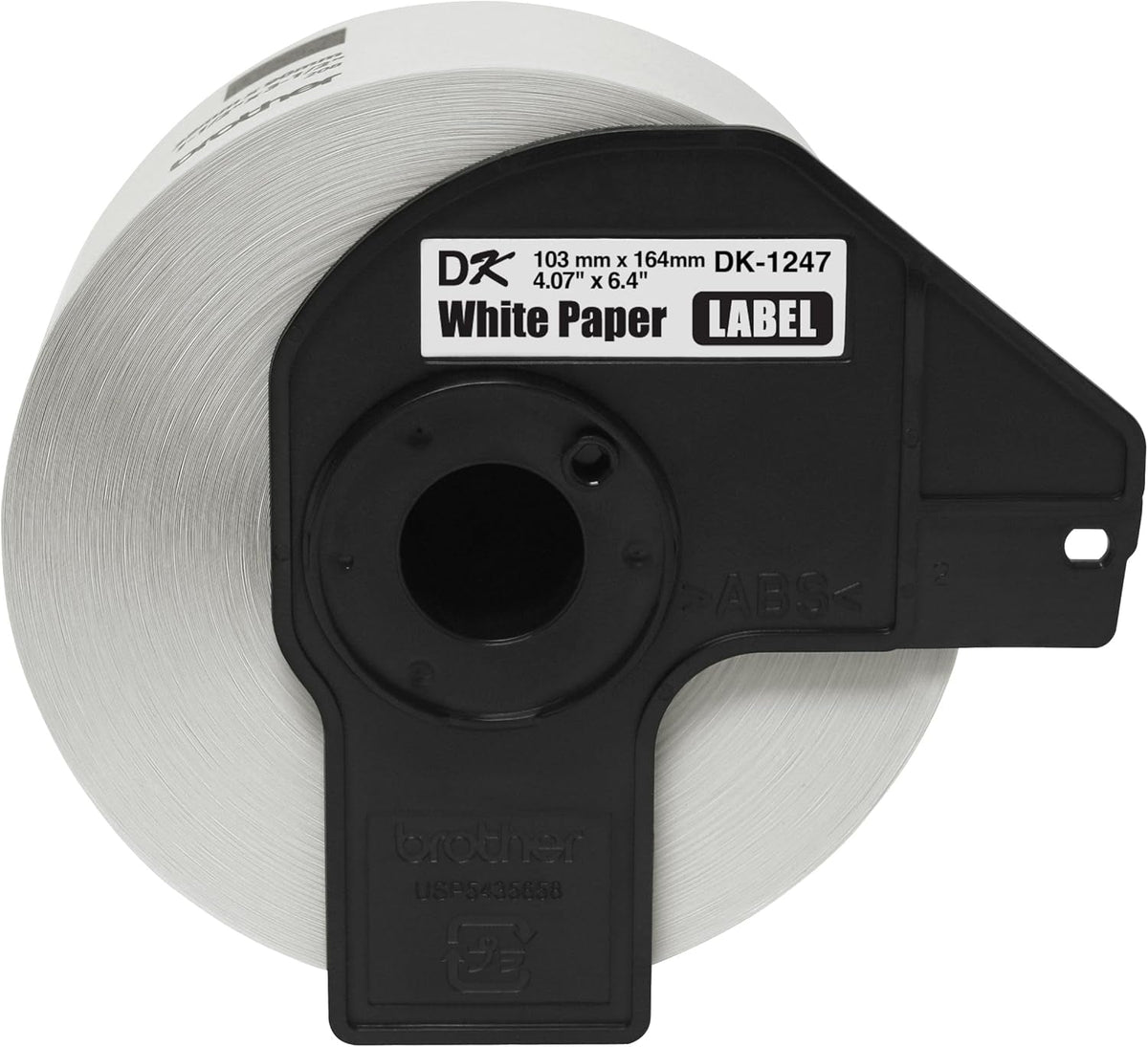 Brother Genuine DK-1247 Die-Cut Large Shipping White Paper Labels for Brother QL Label Printers – 180 Labels per Roll 4.07” X 6.4” (103Mm X 164 Mm)