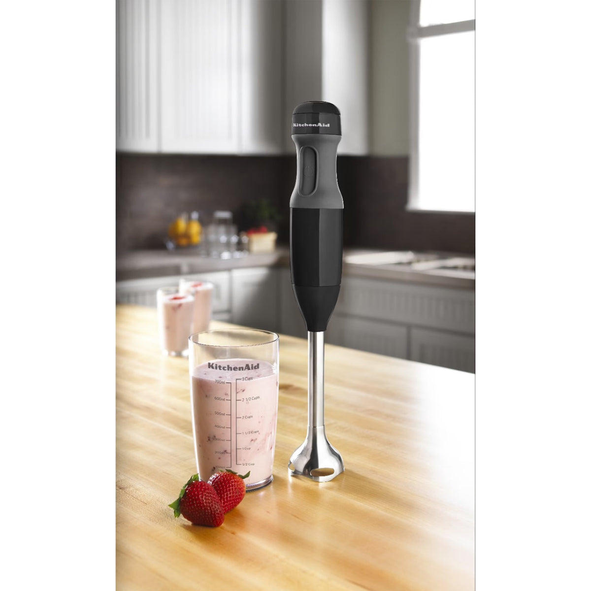 2-Speed Corded Hand Blender, Onyx Black with Blending Jar and Lid, KHB1231OB