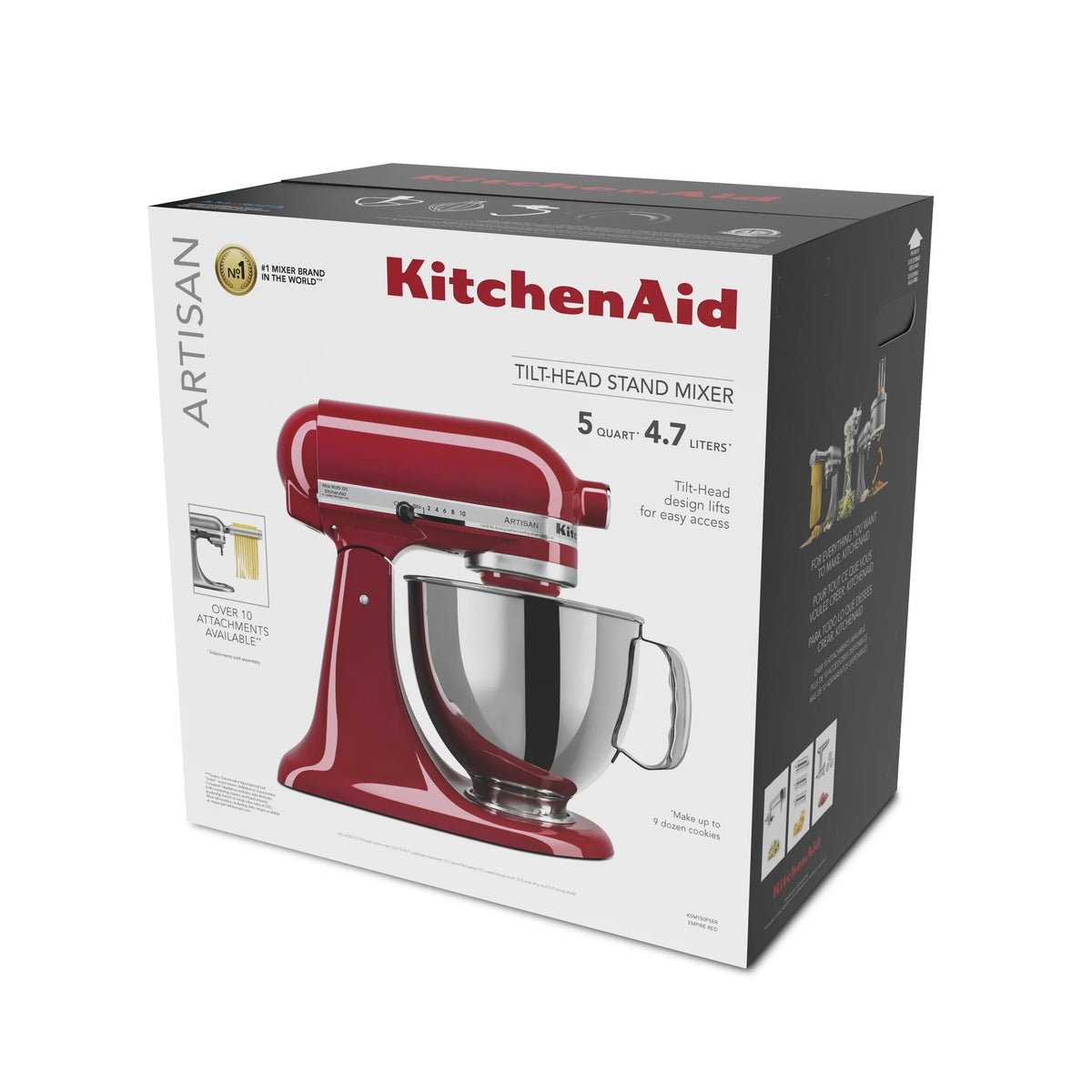 Artisan Series 5-Quart Tilt-Head Stand Mixer, Red (KSM150PSER)