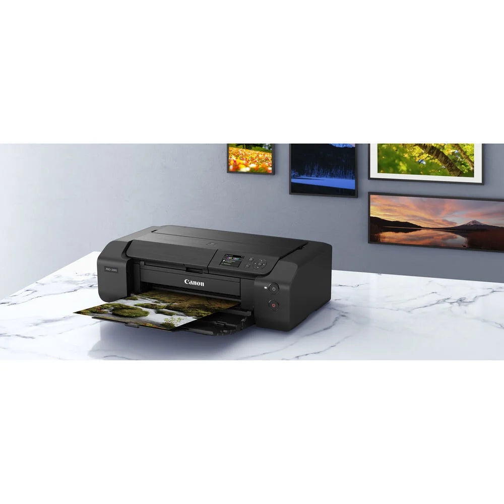 Canon PIXMA PRO-200S Wireless Photo Printer | 13-Inch Borderless Printing | 8-Color Dye Ink for Photographers & Designers (6875C002) + More (International Model)