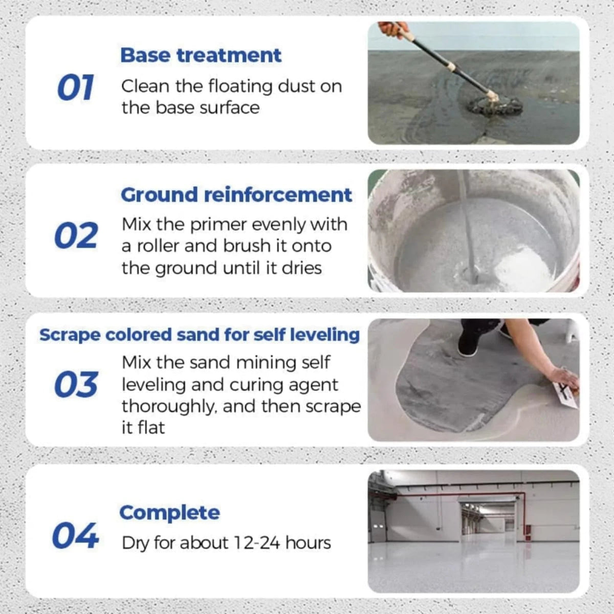 High Gloss Non Slip Epoxy Floor Coating Long Lasting Paint like Finish for Multiple Surfaces