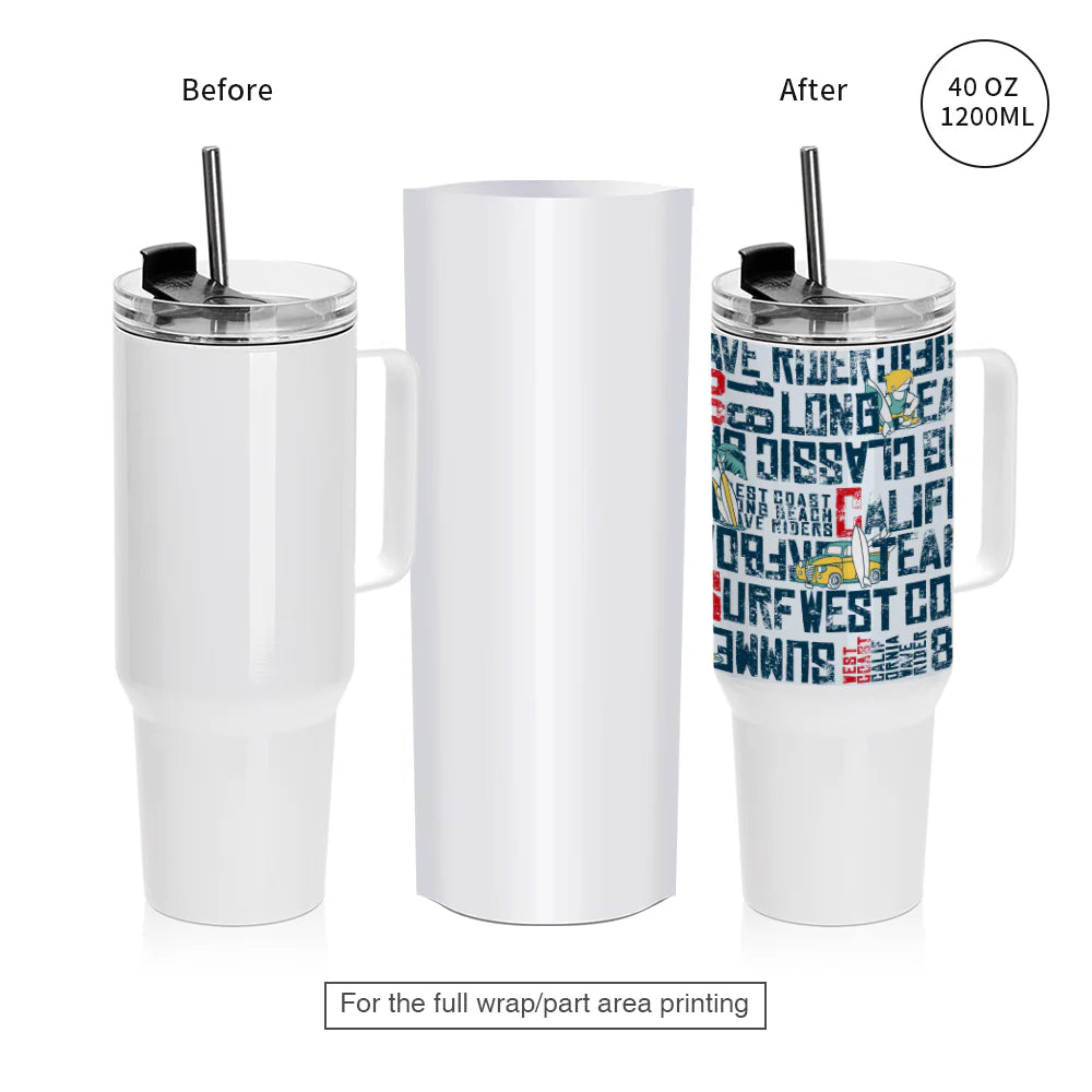 40 L Sublimation Oven Sublimation Starter Beginner Kit Bundle with 40 OZ Sublimation Tumblers,Binder Clips Extra Large,Shrink Wrap Film and Heat Blower