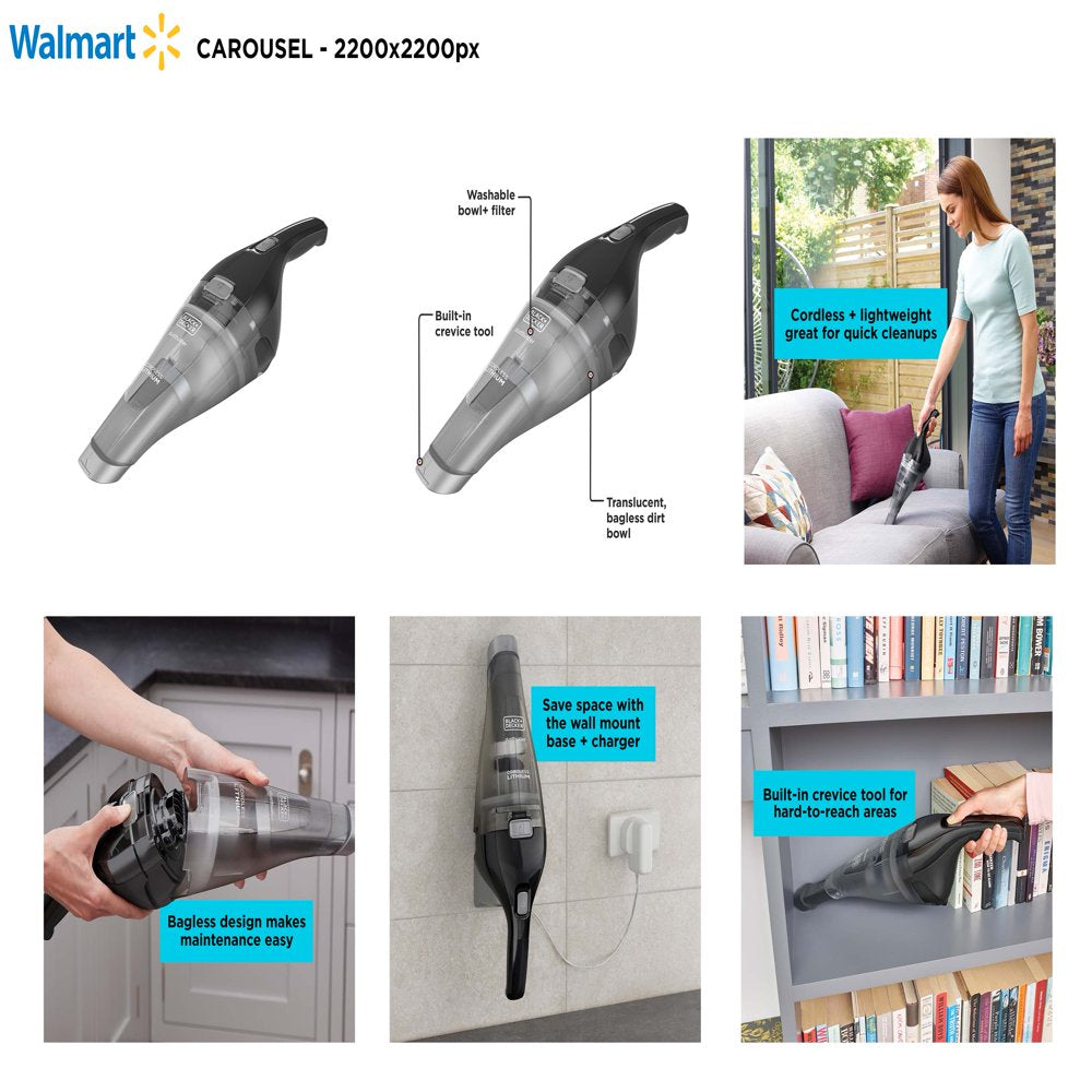 Black & Decker HNVC220BCZ00 Dustbuster Lithium Hand Vacuum