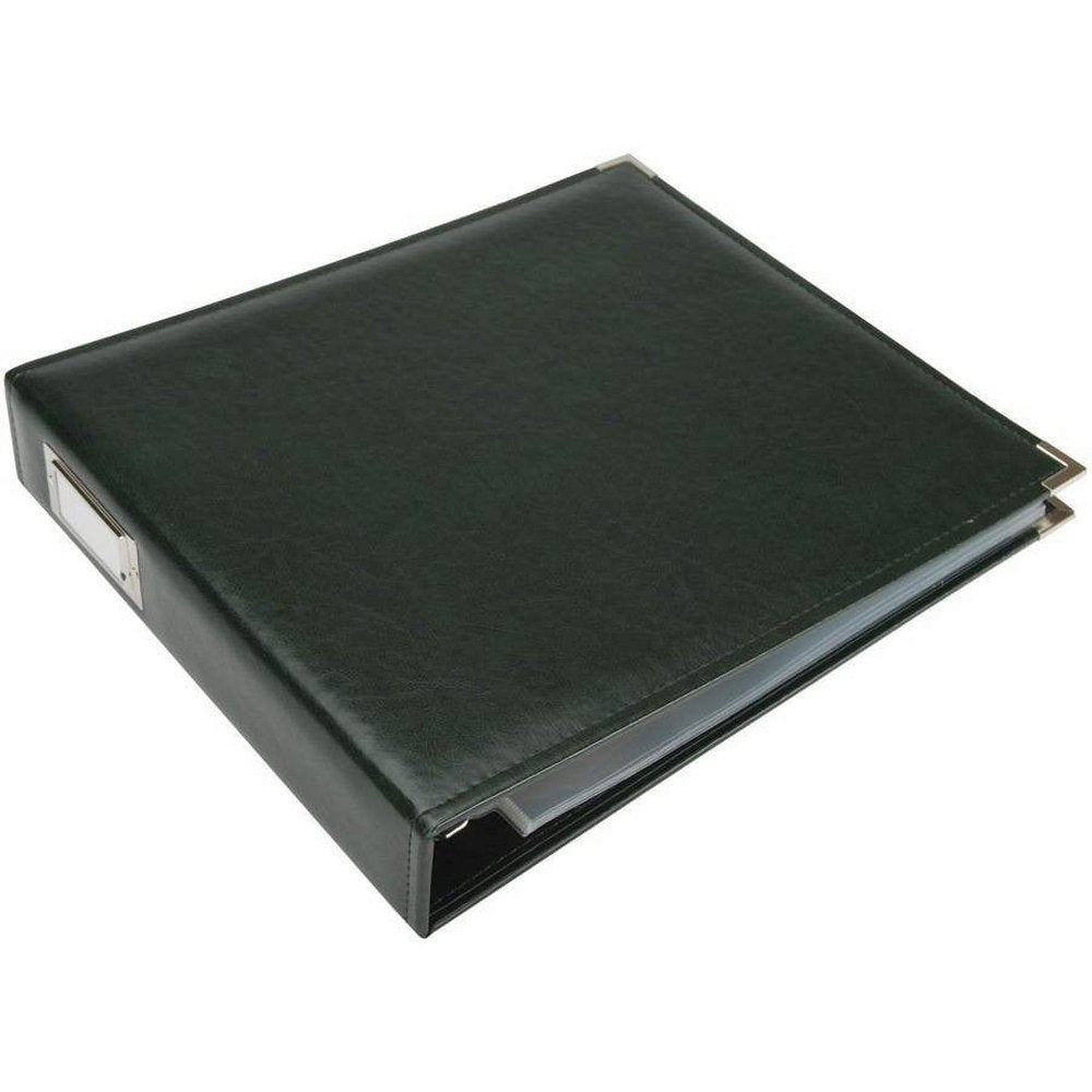 WRRING12-60915 Classic Leather 3 - Ring Album 12 X 12 In. - Forest Green