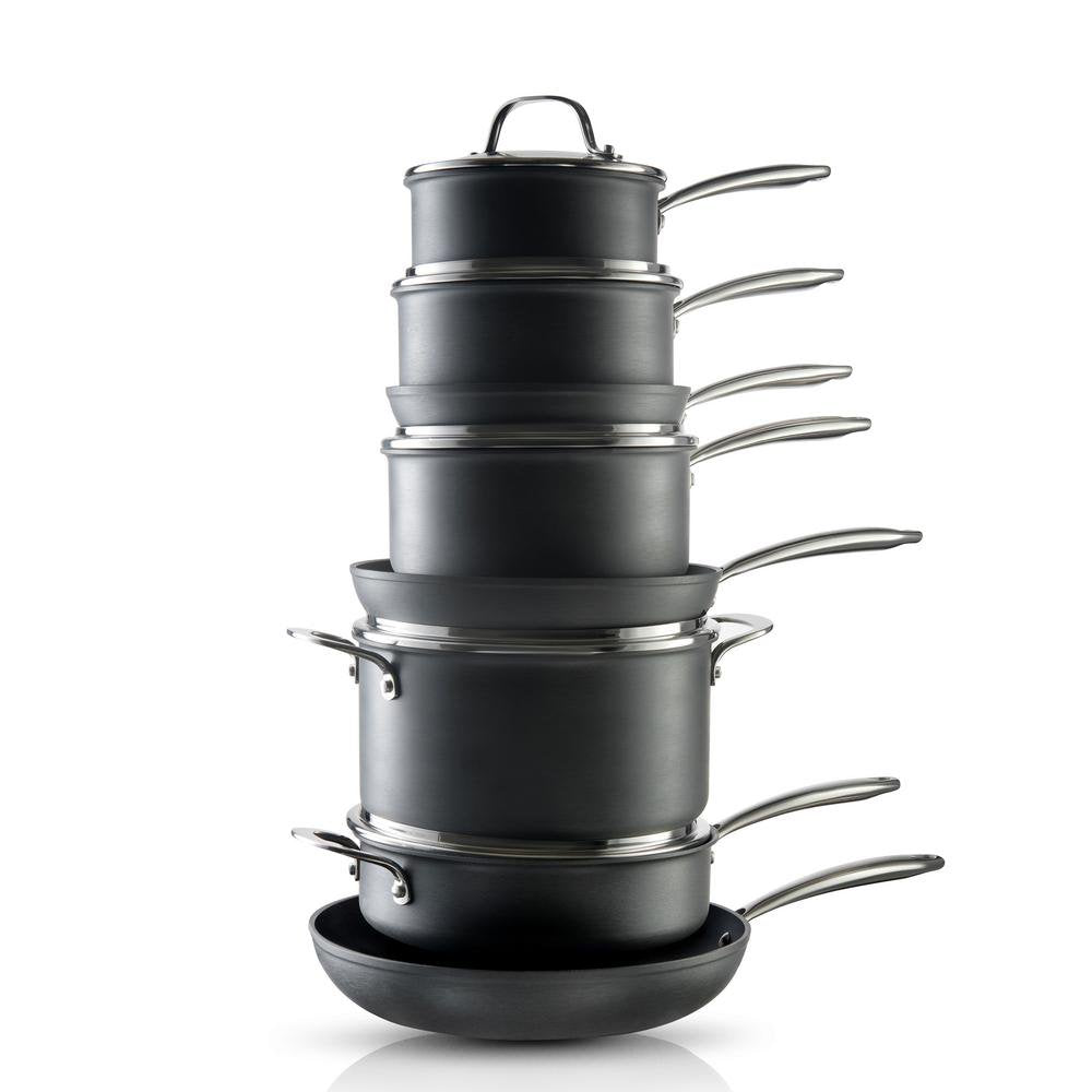 Pro Hard Anodized Pots and Pans Set Premium Nonstick Cookware Set Oven Dishwasher Safe 13Pcs