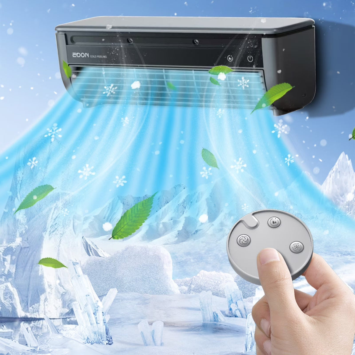 10000 BTU Window Air Conditioner 450 Sq Ft. Intelligent AC, with Remote Control, Can Be Used as a Dehumidifier/Fan, Operates Quietly, Energy-Saving