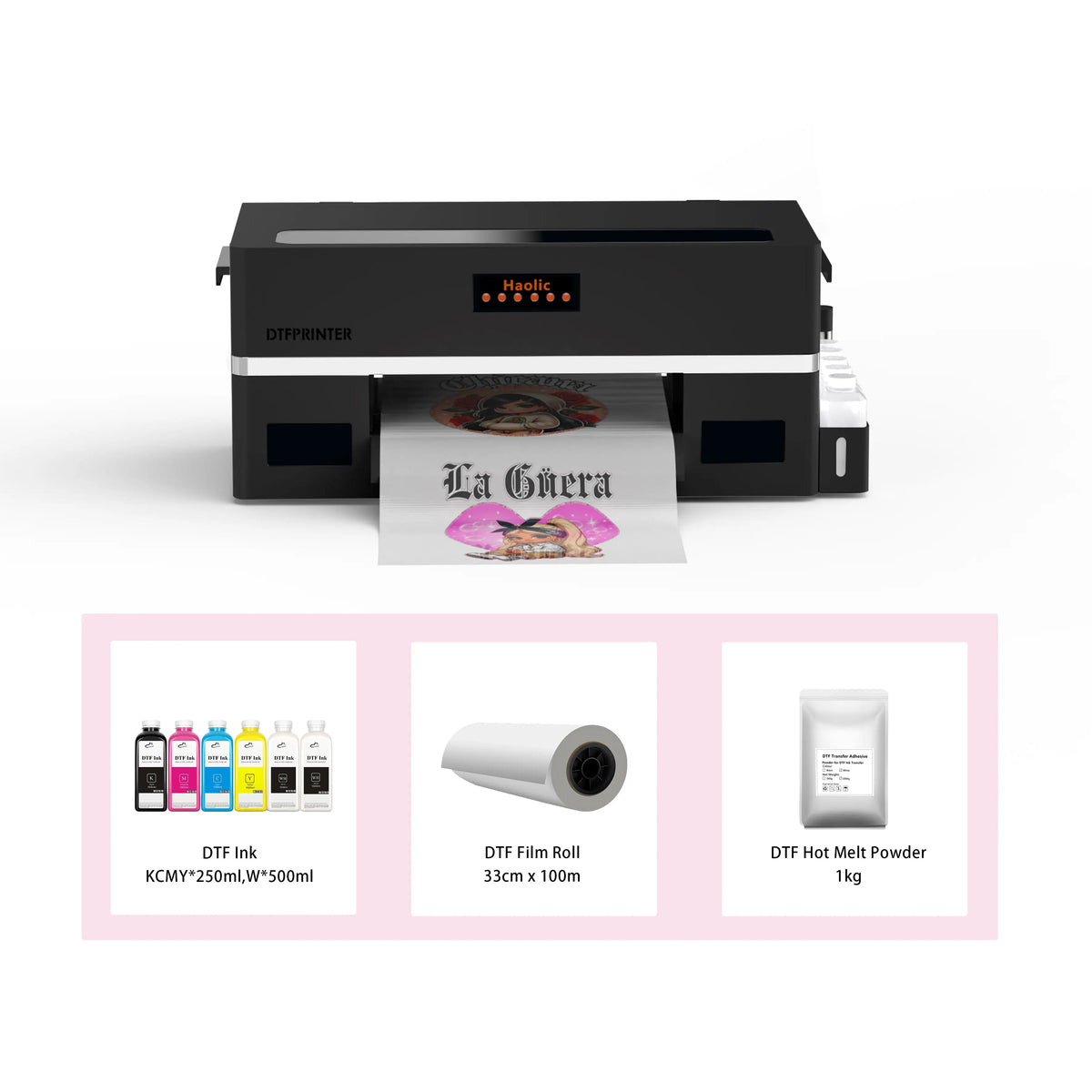 Haolic 13" Pink A3 XP-1 Pro DTF Printer