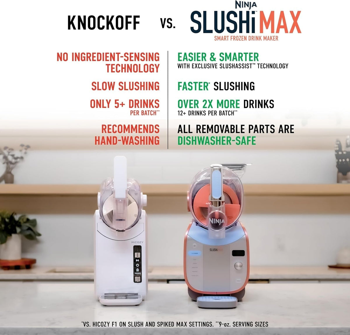 Ninja Slushi Max XXL Smart Frozen Drink Maker | Top Performance & Smart Technology, Party-Size 150Oz Capacity, No Ice Needed, 6 Programs, Ideal Temp & Texture up to 12 Hours | Peach FS605