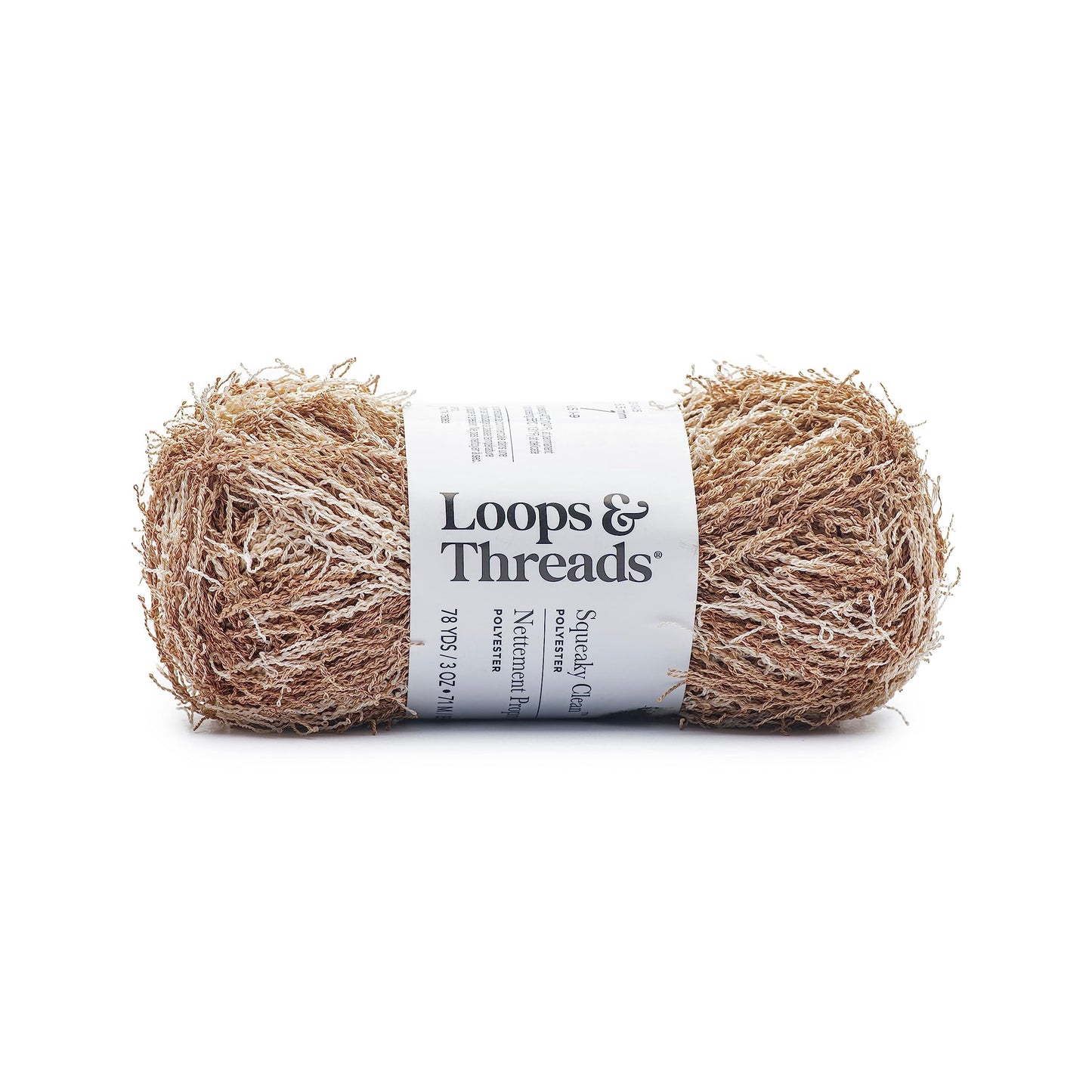 Squeaky Clean Prints Yarn by Loops & Threads - Yarn for Knitting - Crochet - Weaving - and Arts & Crafts - Sand - Polyester - 3 Oz