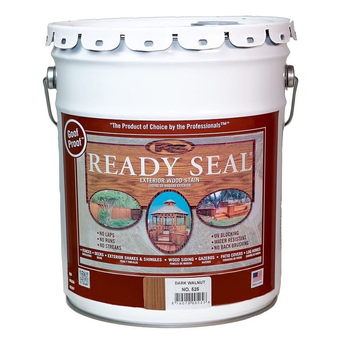 816078005256 525 5G Stain & Sealer for Wood - Dark Walnut