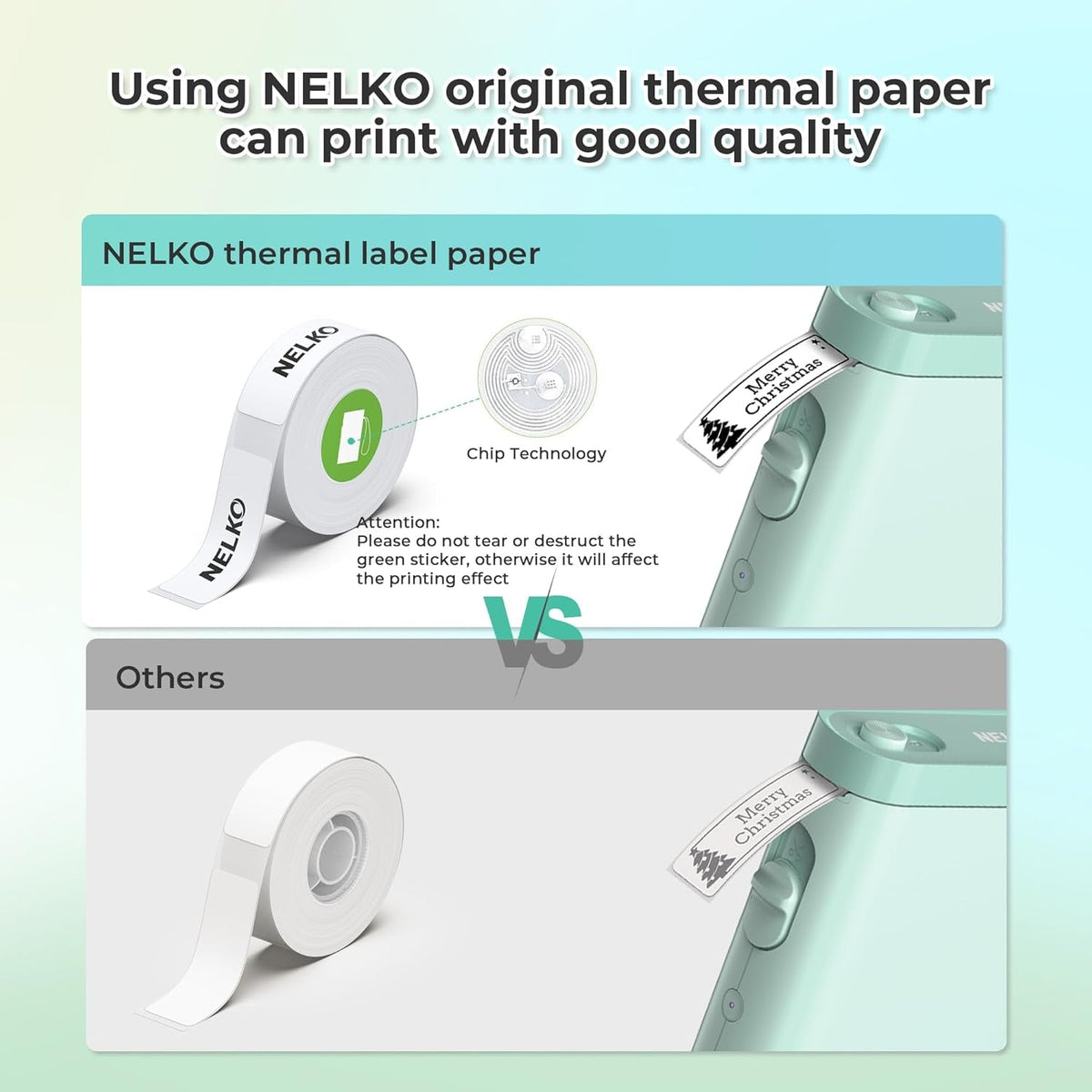 Nelko Label Maker Machine with Tape, P21 Bluetooth Label Printer, Wireless Mini Label Makers with Multiple Templates for Organizing Office Home, Green