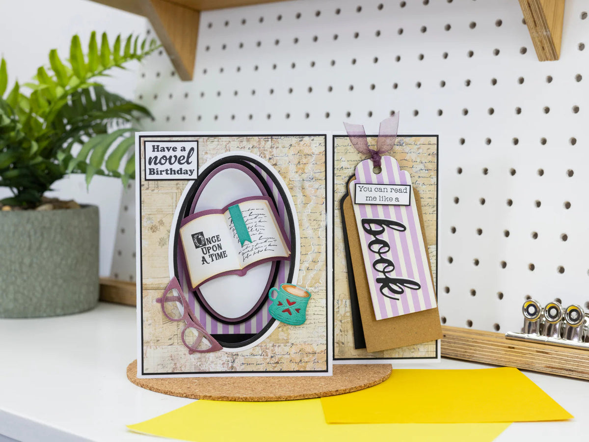 Crafters Companion Bookworm Collection Stamp & Die Set - Chapter One