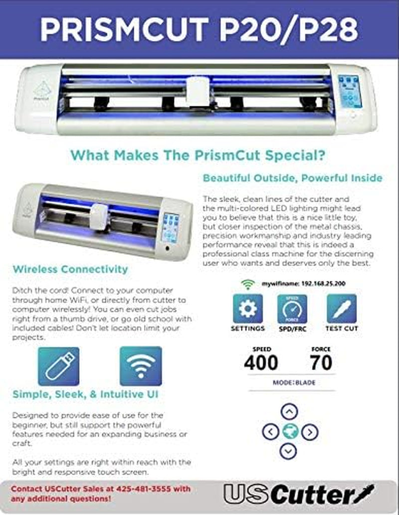Prismcut P20 Wifi Vinyl Cutter Plotter Electronic Cutting Etching Craft Machine