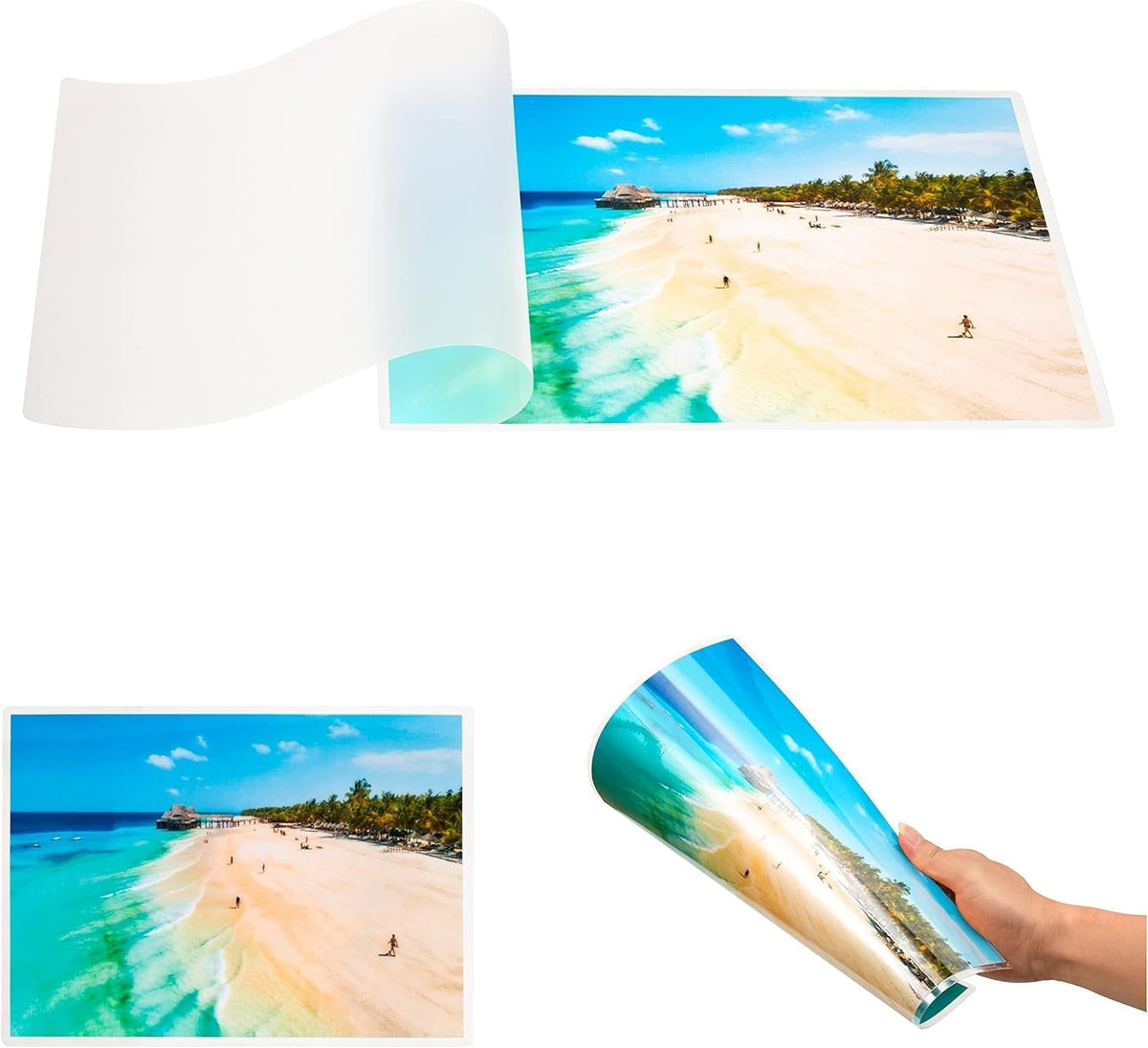 SINCHI Never-Jam Laminator & SINCHI 3 Mil 200 Pack Laminating Sheets