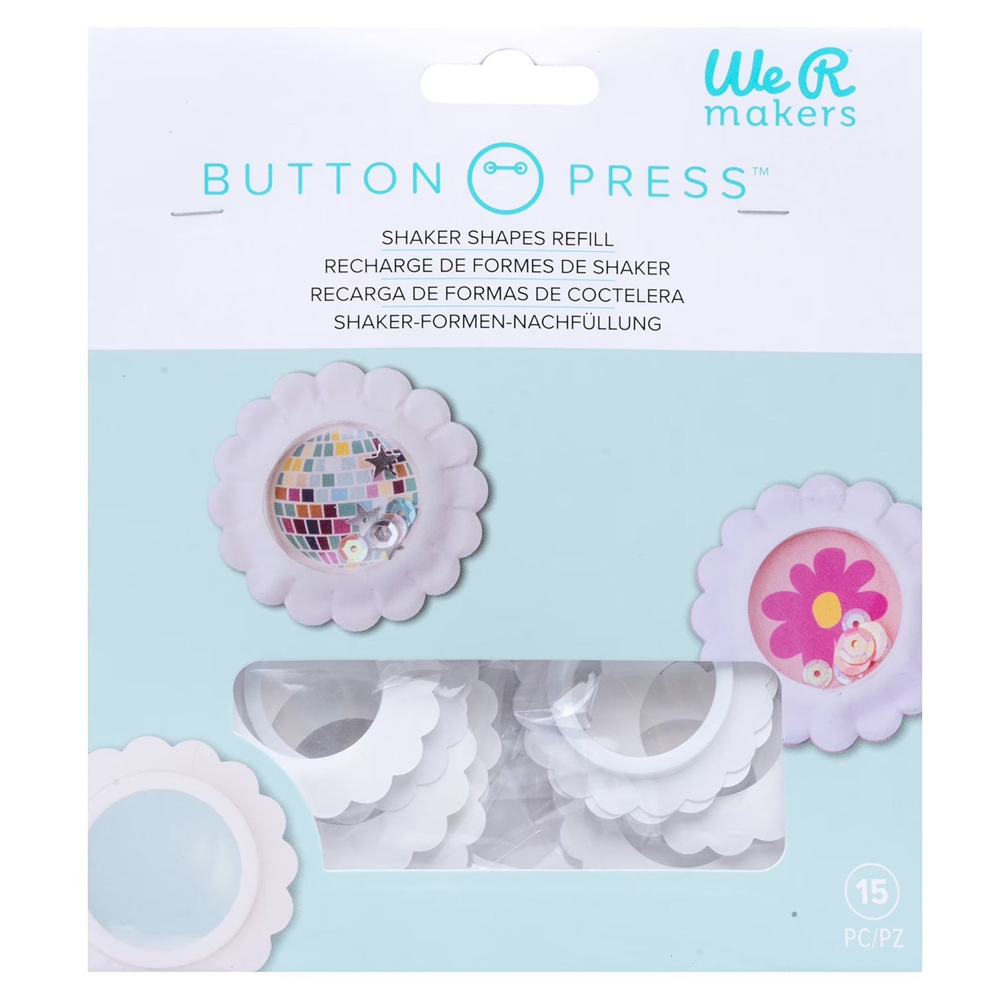 We R Button Press Shaker Refill Pack 15/Pkg-Shaker