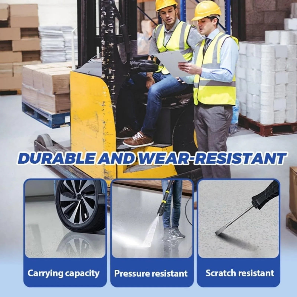 High-Gloss Marble Effect Epoxy Floor Coating, Louis Forest Epoxy Floor Paint, Garage Floor Paint, Waterproof Water-Based Epoxy Floor Paint