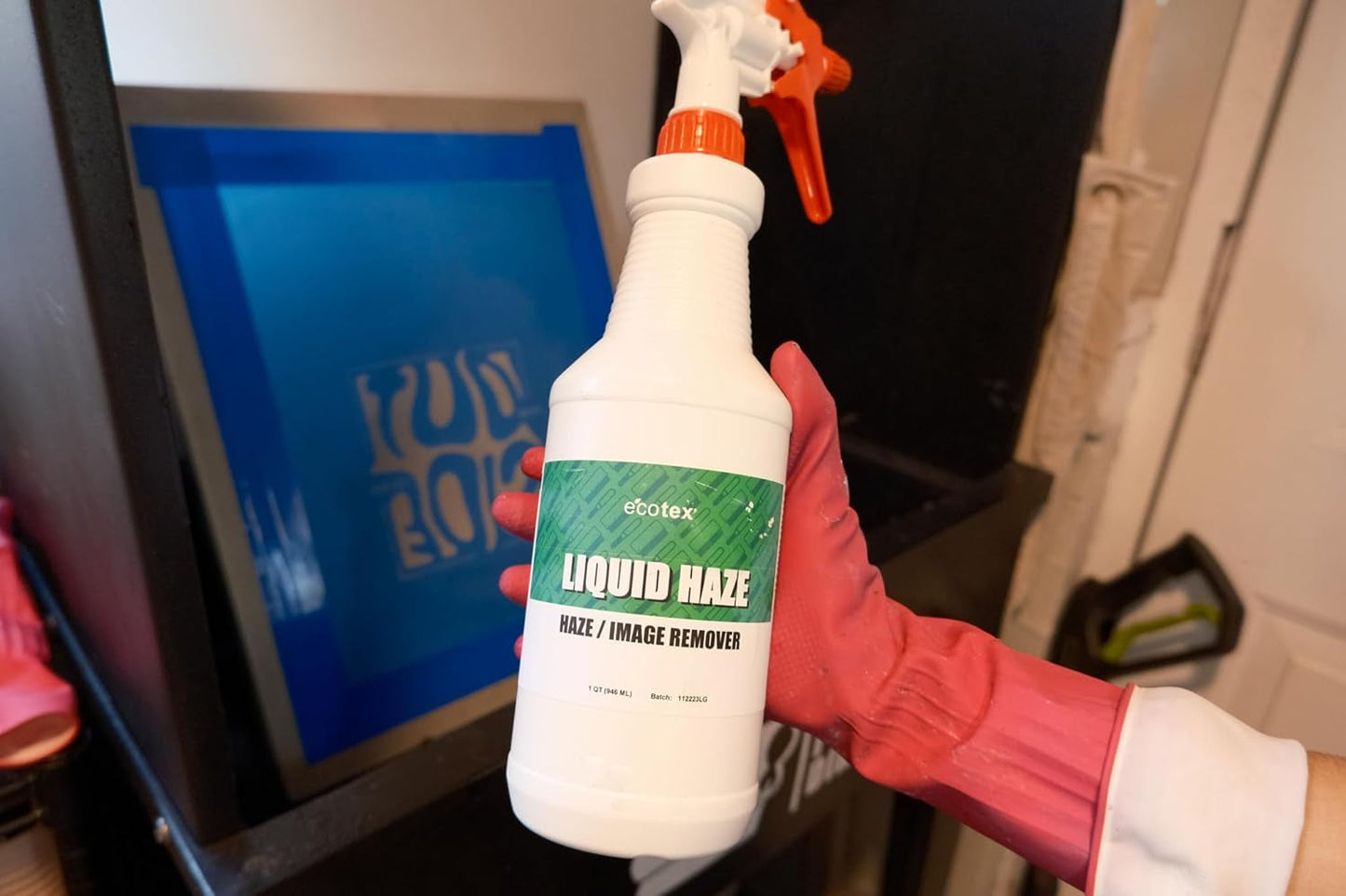 Ecotex® Liquid Haze Degreaser (Pint - 16Oz.) - Dehazer and Ghost Image Remover for Screen Printing Screens, Screen Printing Ghost Image Remover and Mesh Cleaner - Eco-Friendly Screen Printing Supplies