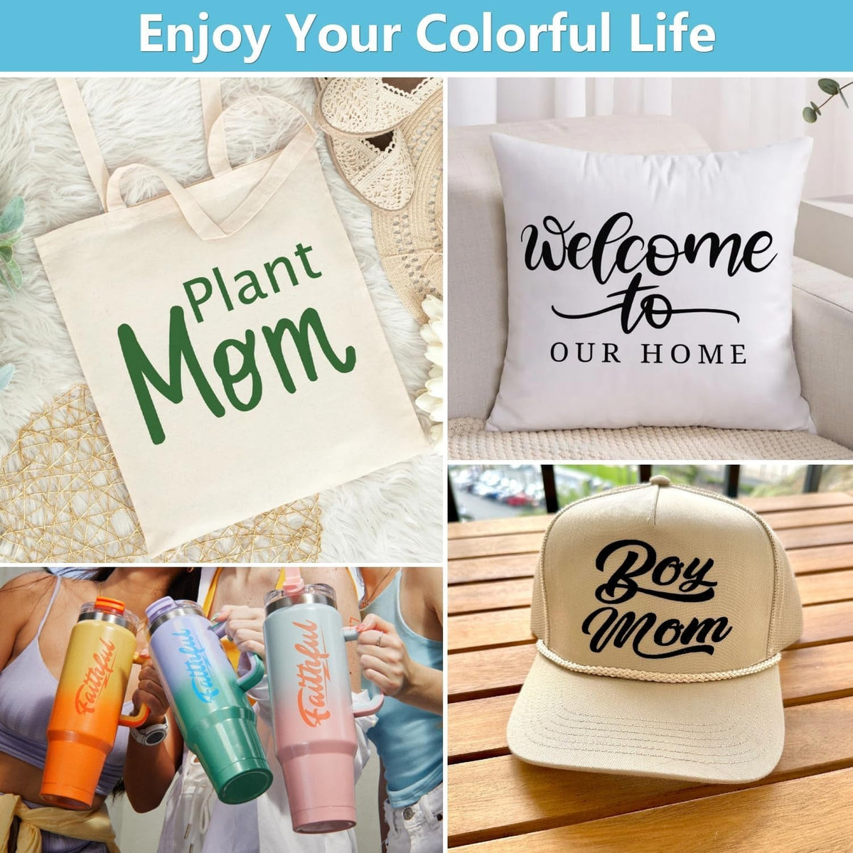 WORKLION 12 X 24 Cutting Mats for Cricut and Vinyl Weeding Tool Kits