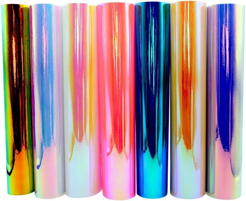 Holographic Opal Craft Vinyl 12" X 12" 7 Sheets/Pack for Craft Cutters,Sign Plotters