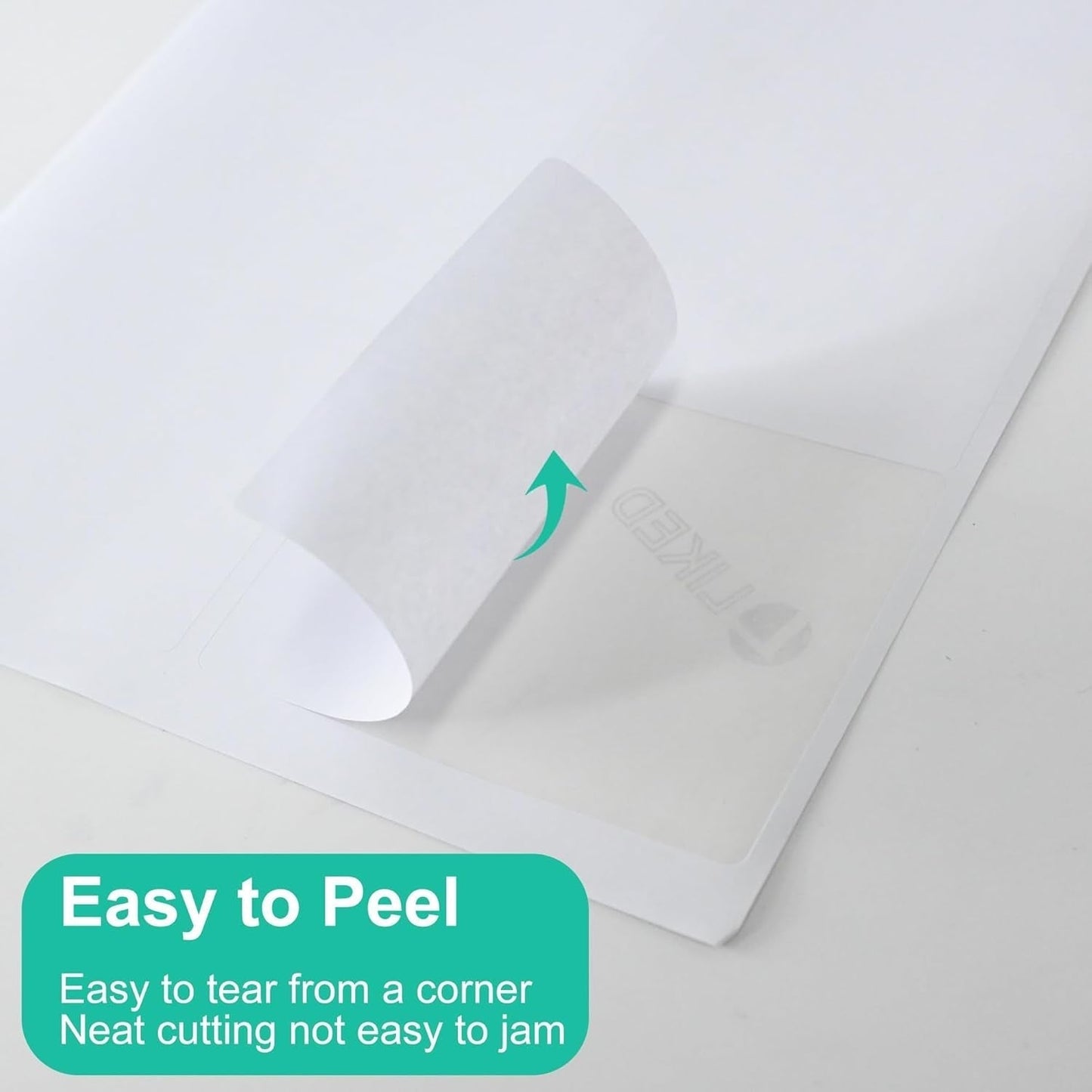 3-1/3" X 4" Printable White Sticker Labels, 300 Labels for Laser/Inkjet Printing - Matte (300 Labels, 50 Sheets)