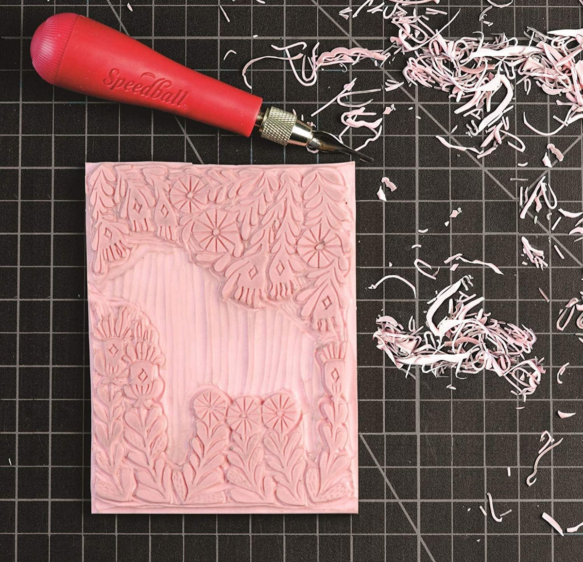 Speedball Speedy-Carve Premium Printmaking Blocks - 4" X 6" Pink Carving Material, Soft & Precise (6-Pack) - Perfect for Custom Stamps, Block Printing & Art Projects