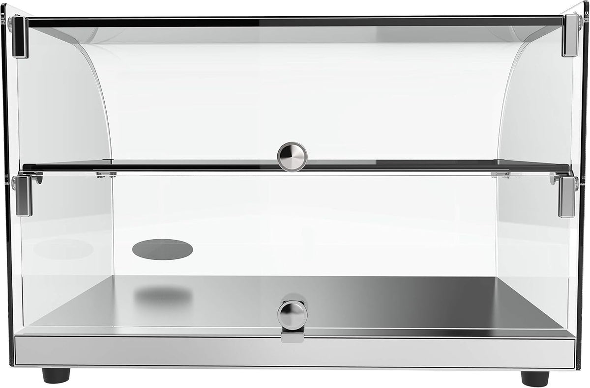 Koolmore - DC-2C 22" Commercial Countertop Bakery Display Case with Front Curved Glass and Rear Door - 1.5 Cu. Ft.