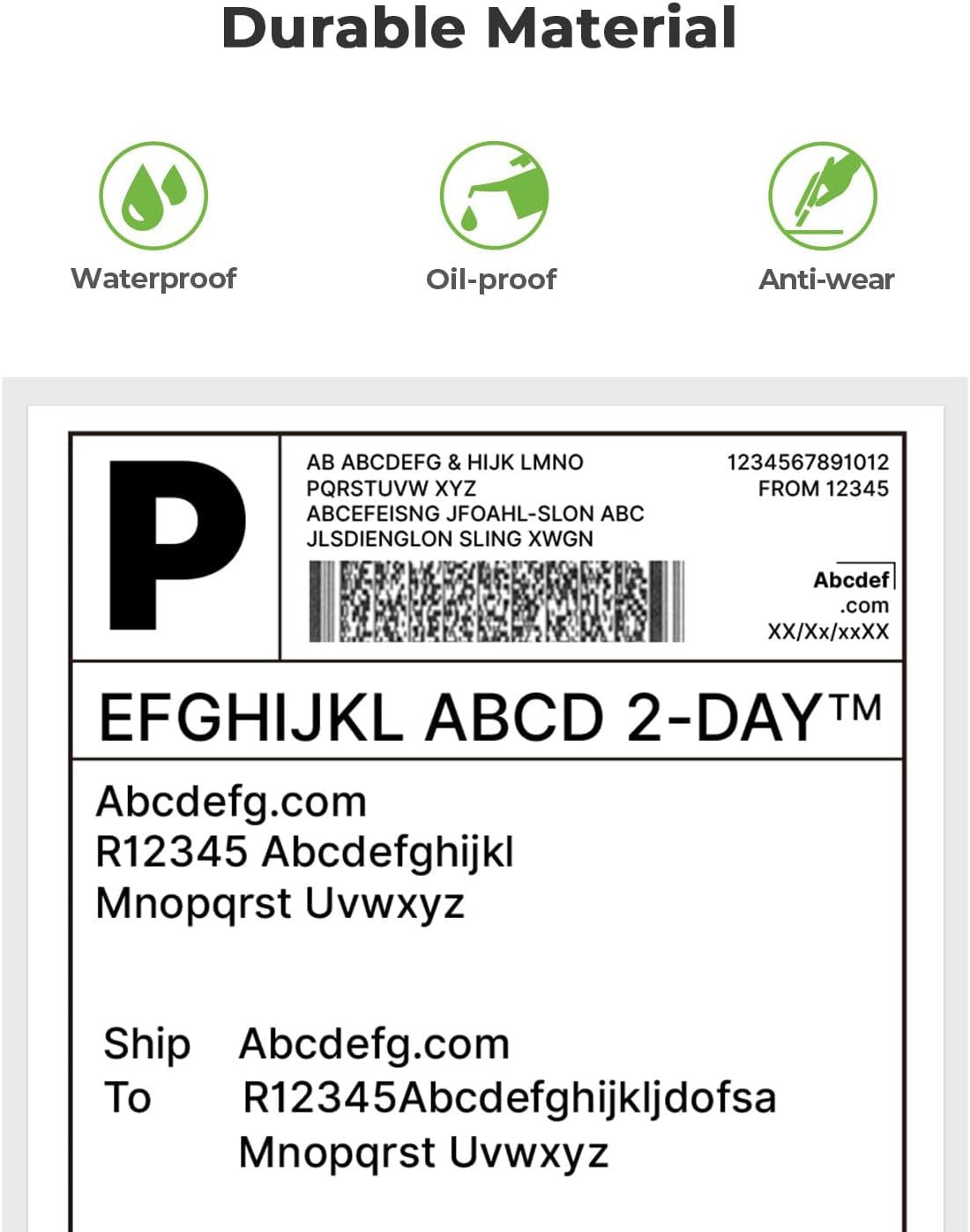 Nelko Genuine 4X6 Thermal Labels, Thermal Direct Shipping Label (Pack of 1000 4X6 Fan-Fold Labels), Compatible with Nelko PL70E Thermal Label Printer, Perforated, Commercial Grade