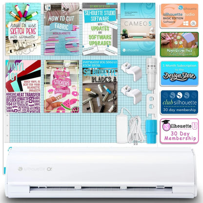Silhouette White Cameo 5Α Alpha W/ 15" X 15" Pink Heat Press & Siser HTV